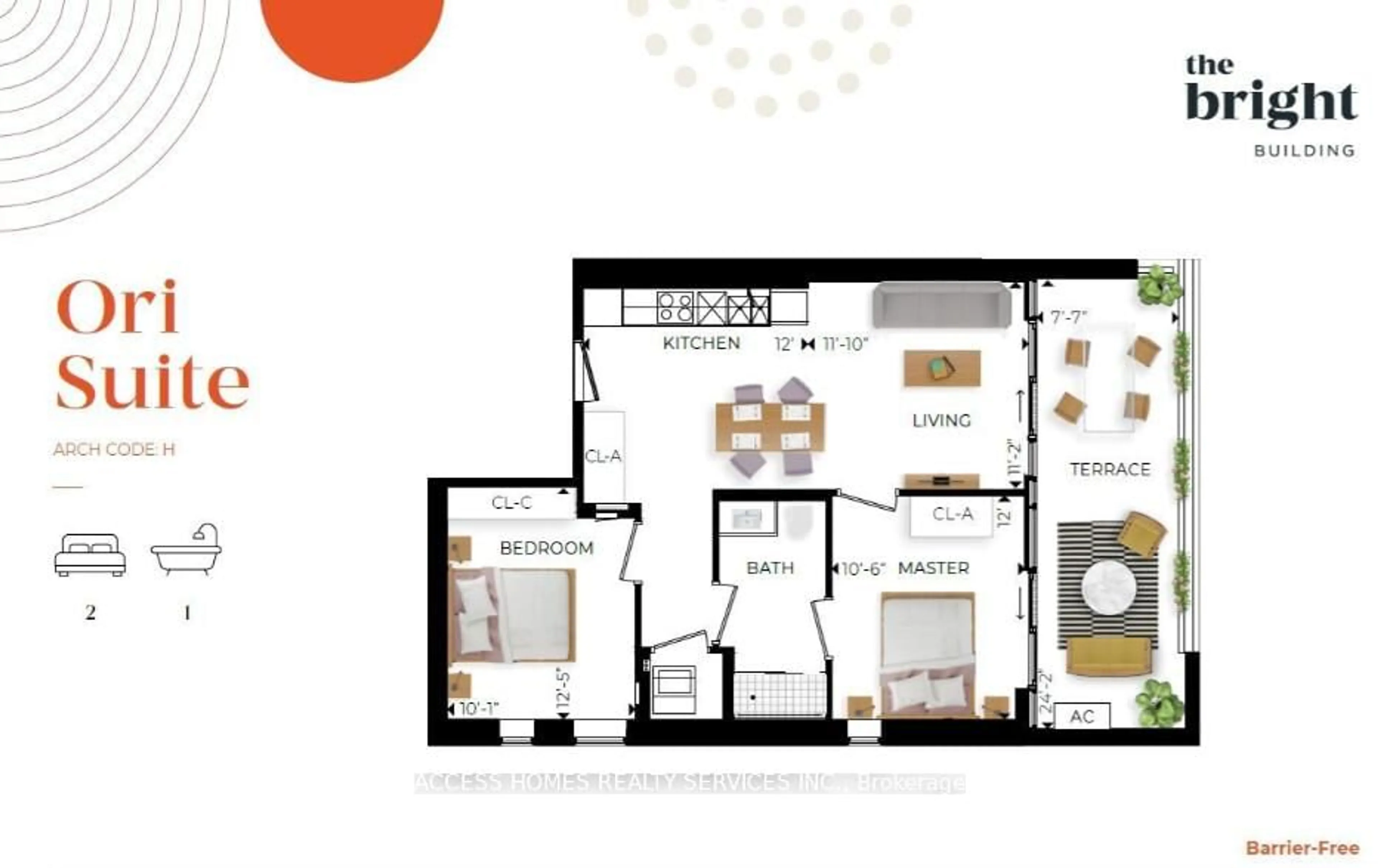 Floor plan for 741 King St #601, Kitchener Ontario N2G 0E9