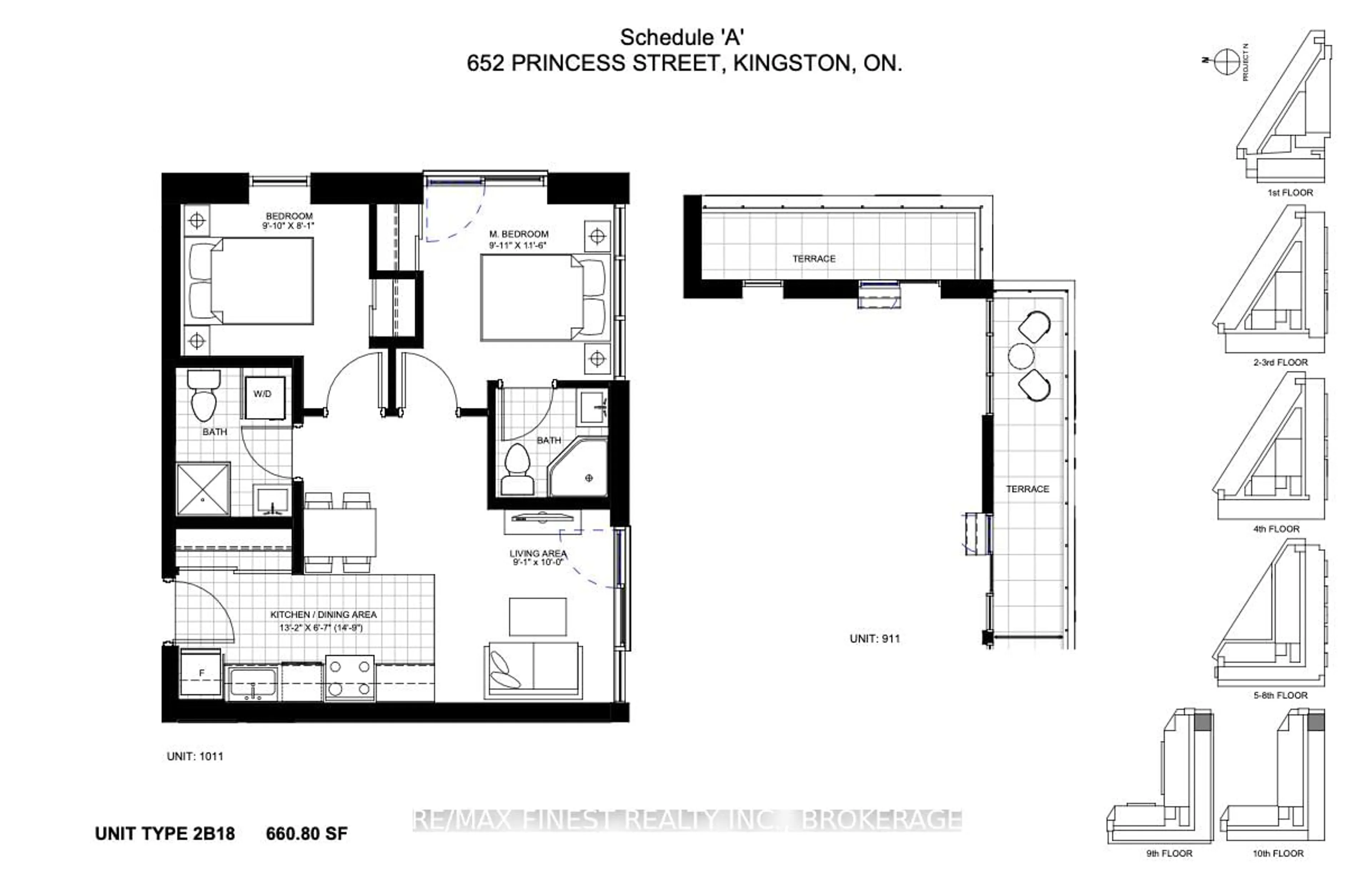 Floor plan for 652 Princess St #911, Kingston Ontario K7L 1E5