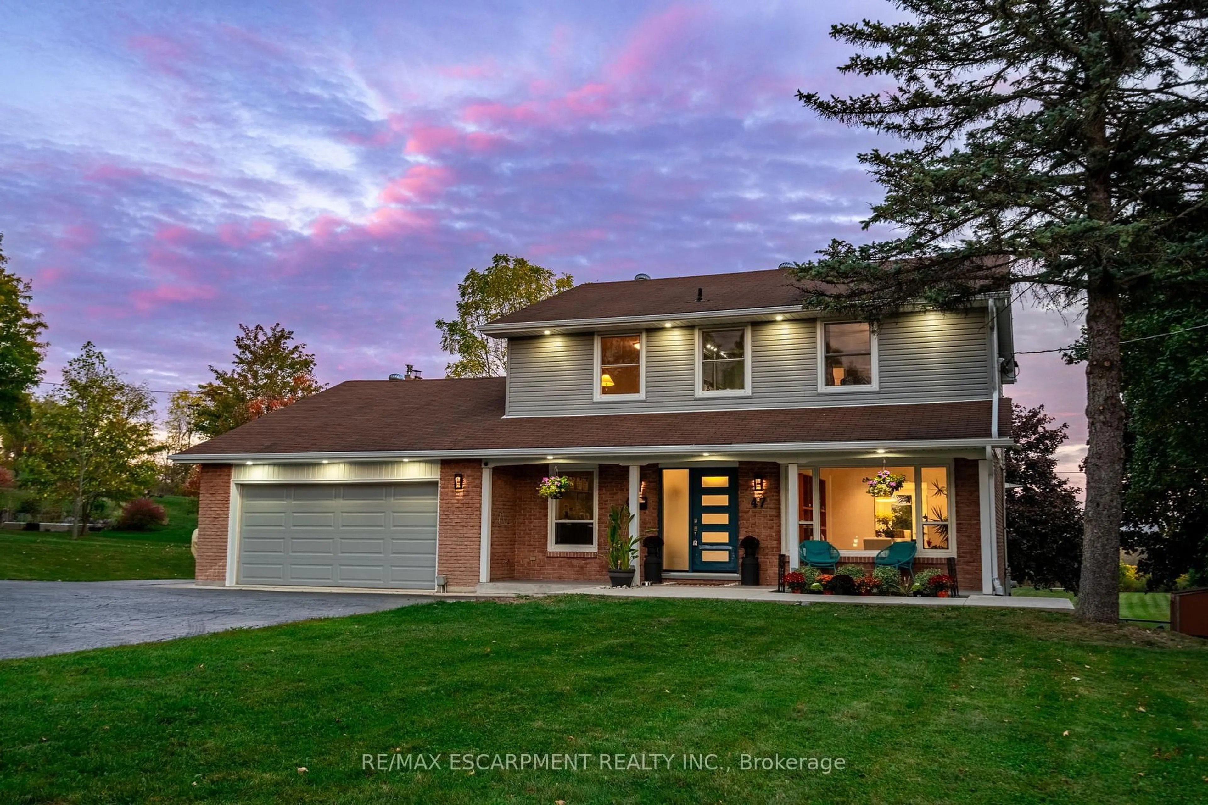 Home with brick exterior material, street for 47 Valley Rd, Hamilton Ontario L9H 5S4