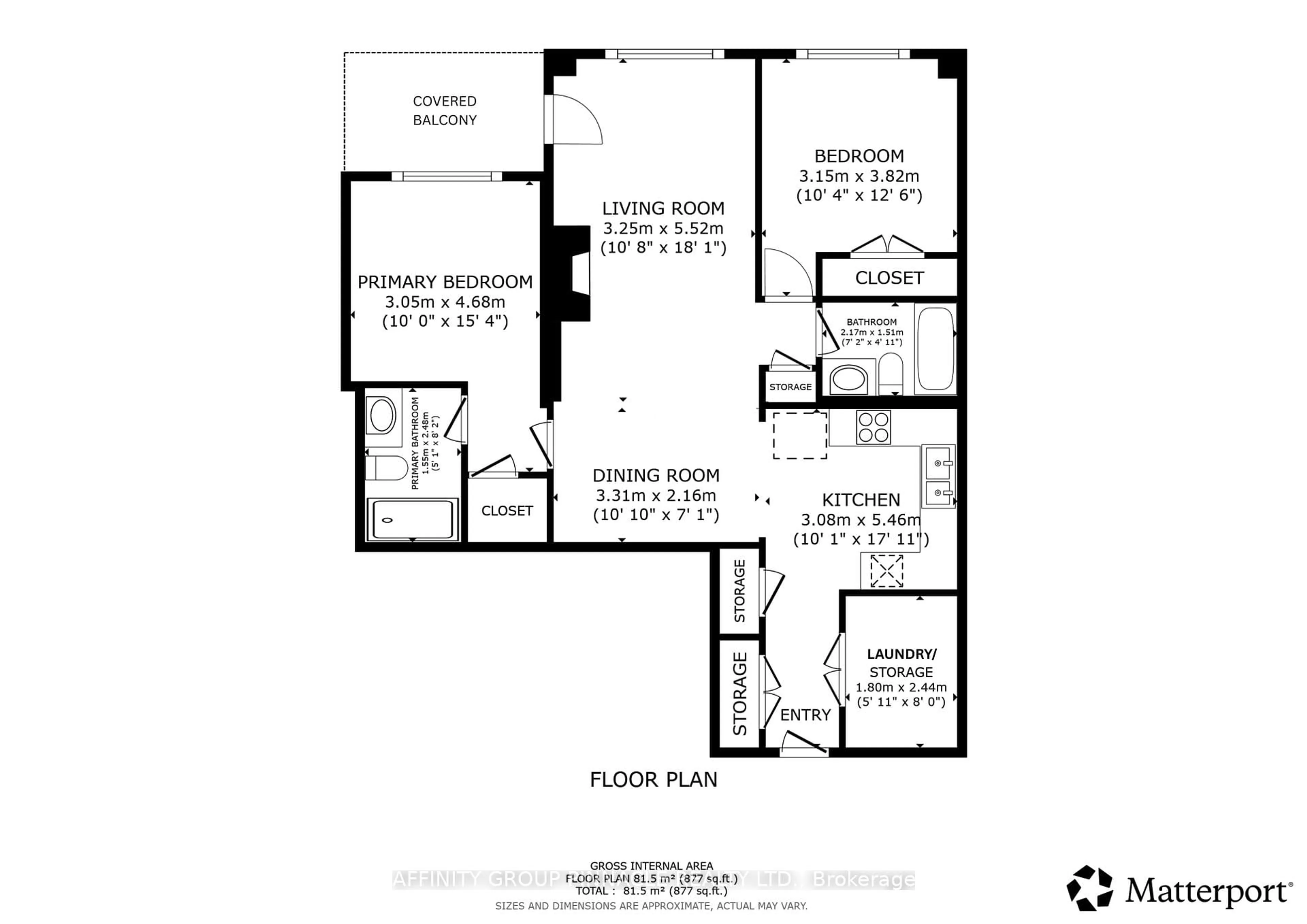 Floor plan for 99 Louisa St #201, Kawartha Lakes Ontario K0M 1N0