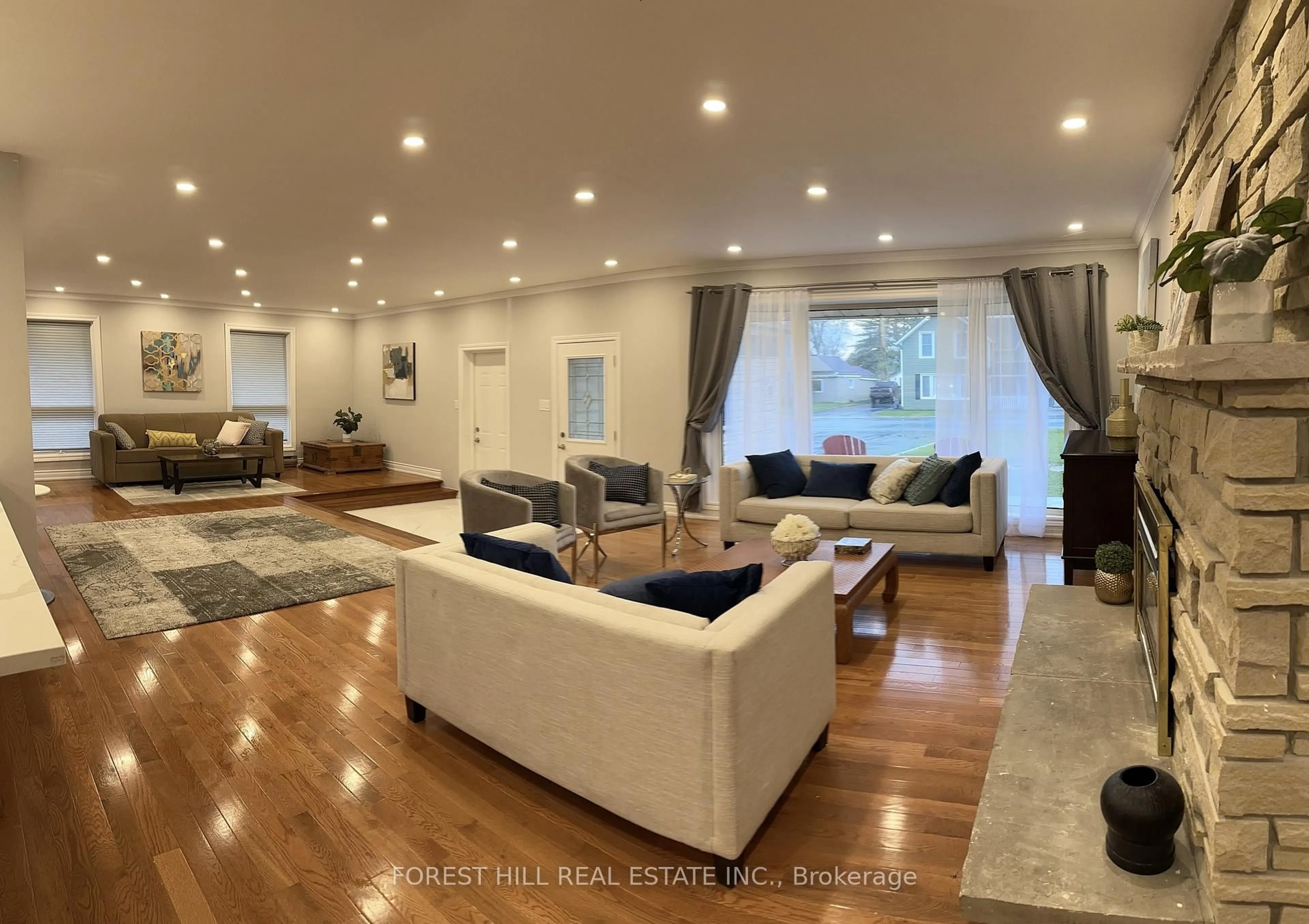 Living room with furniture, wood/laminate floor for 380 ASHLEY St, Corbyville Ontario K0K 1V0