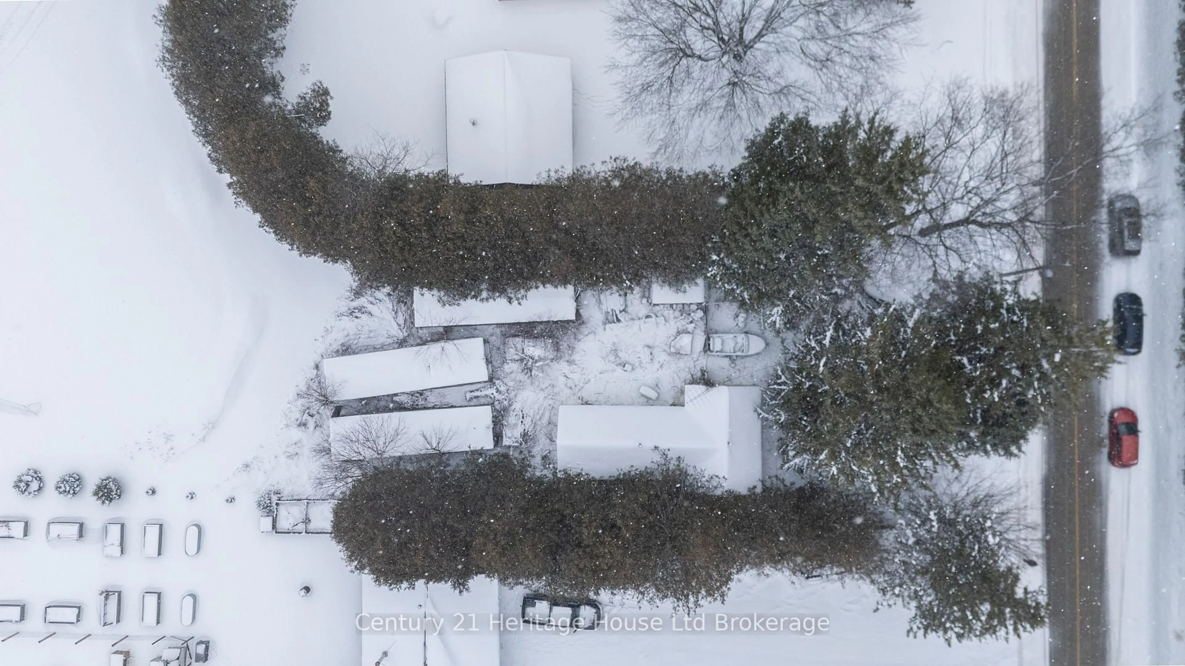 A pic from outside/outdoor area/front of a property/back of a property/a pic from drone, street for 81 Baseline Rd, Norwich Ontario N0E 1H0
