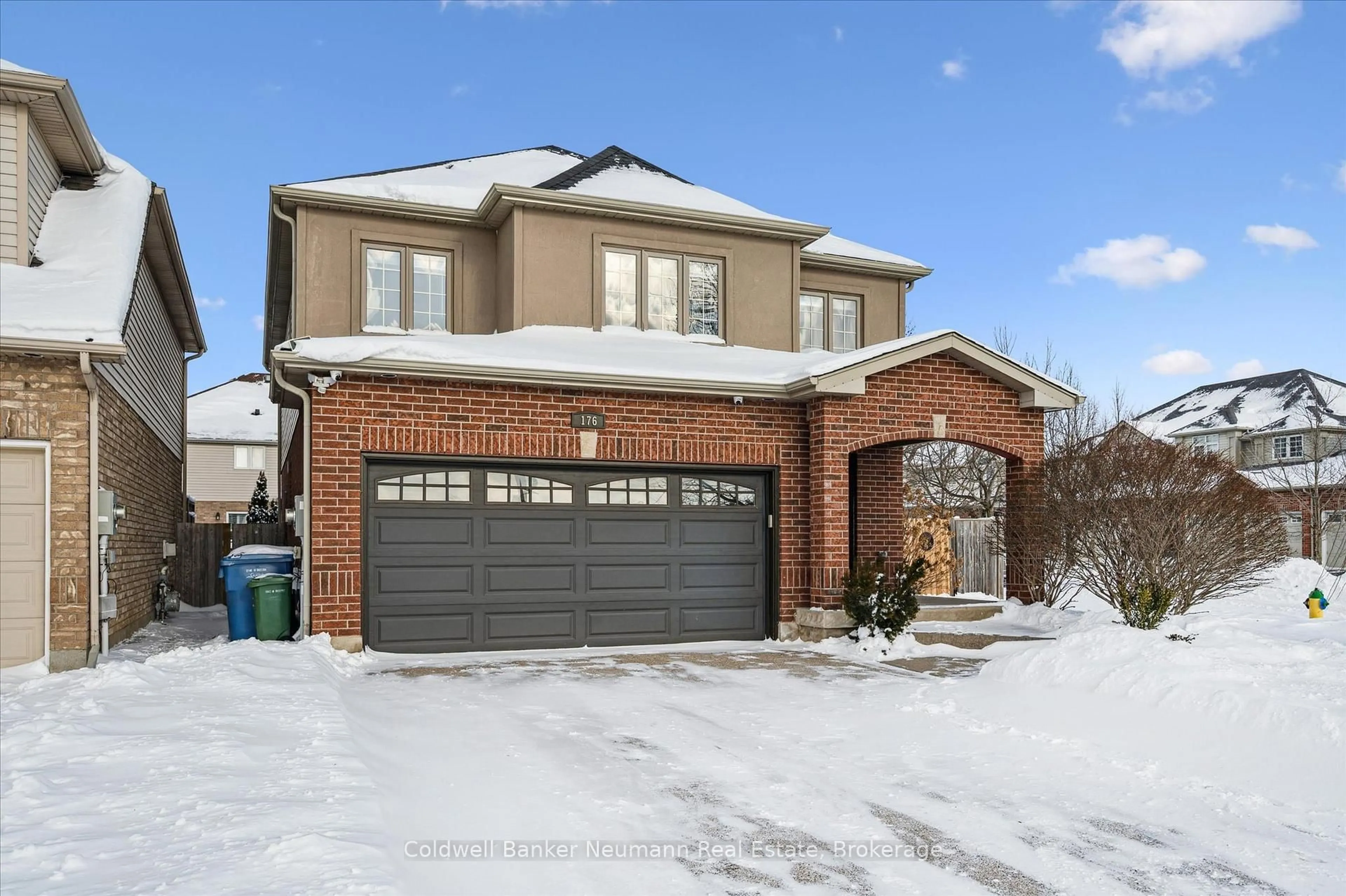Home with brick exterior material, street for 176 Colonial Dr, Guelph Ontario N1L 1T7