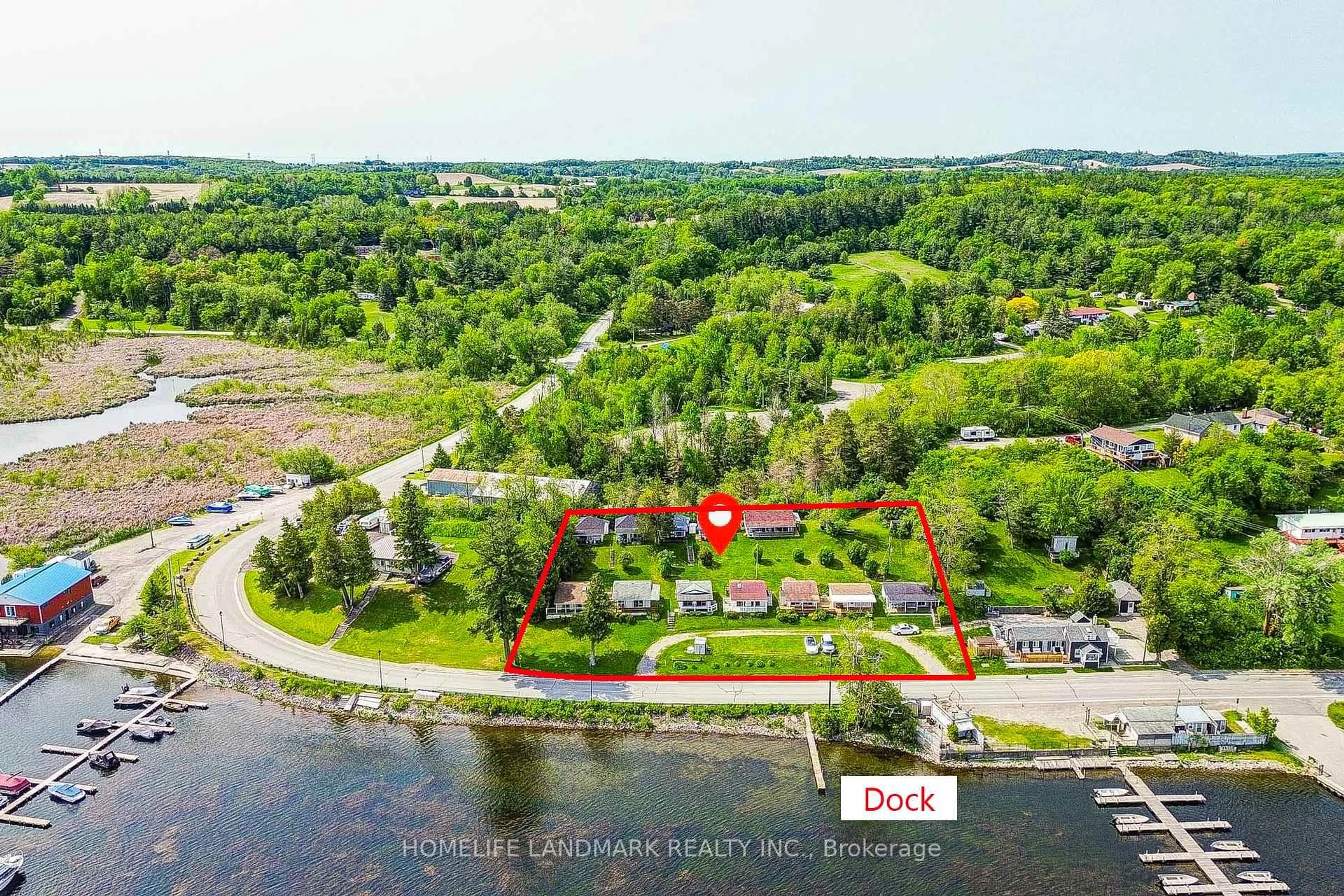 A pic from outside/outdoor area/front of a property/back of a property/a pic from drone, water/lake/river/ocean view for 5026 Rice Lake Dr, Hamilton Township Ontario K0L 1E0