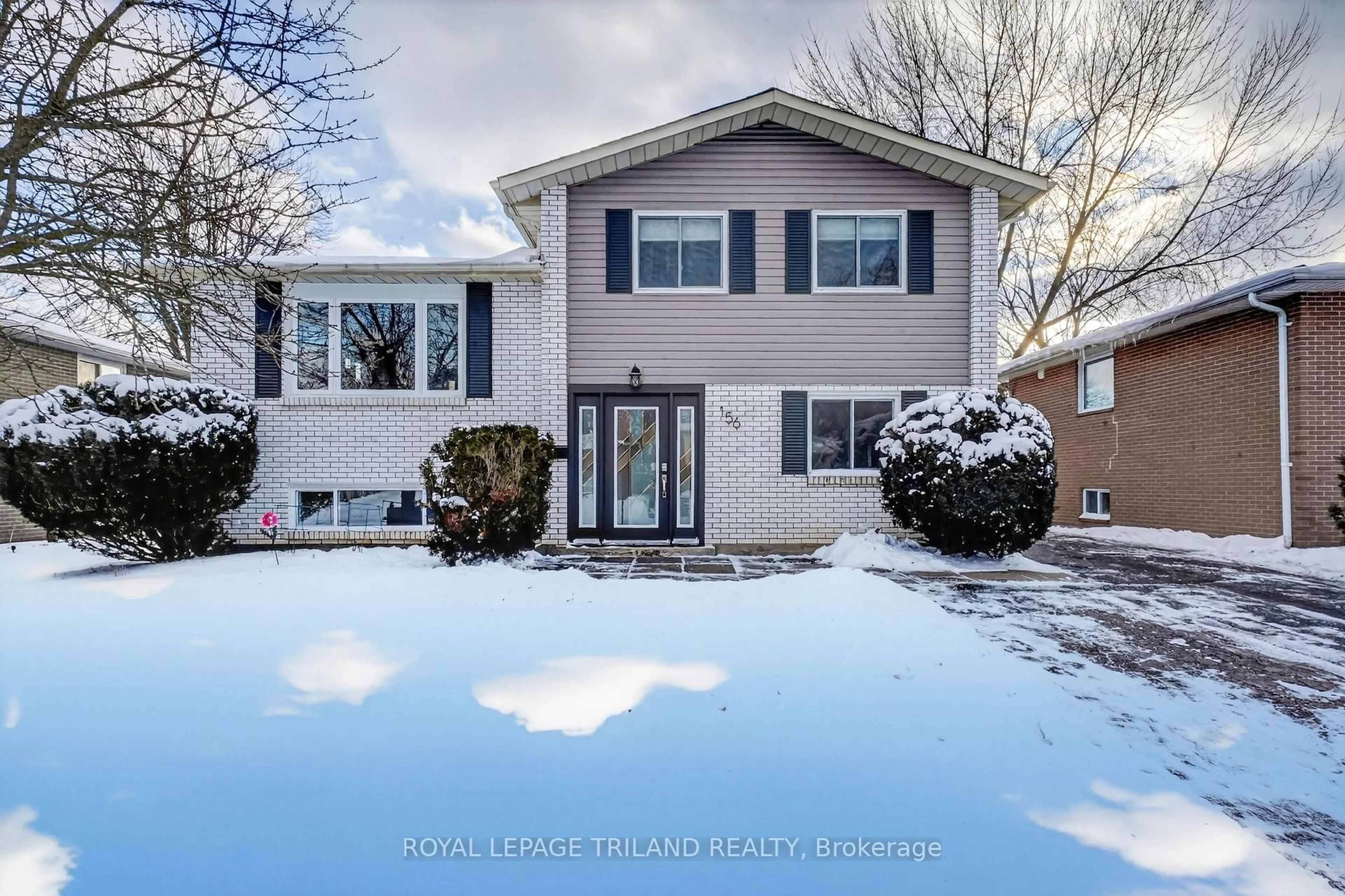 Home with vinyl exterior material, street for 156 Antrim Cres, London South Ontario N6E 1G8