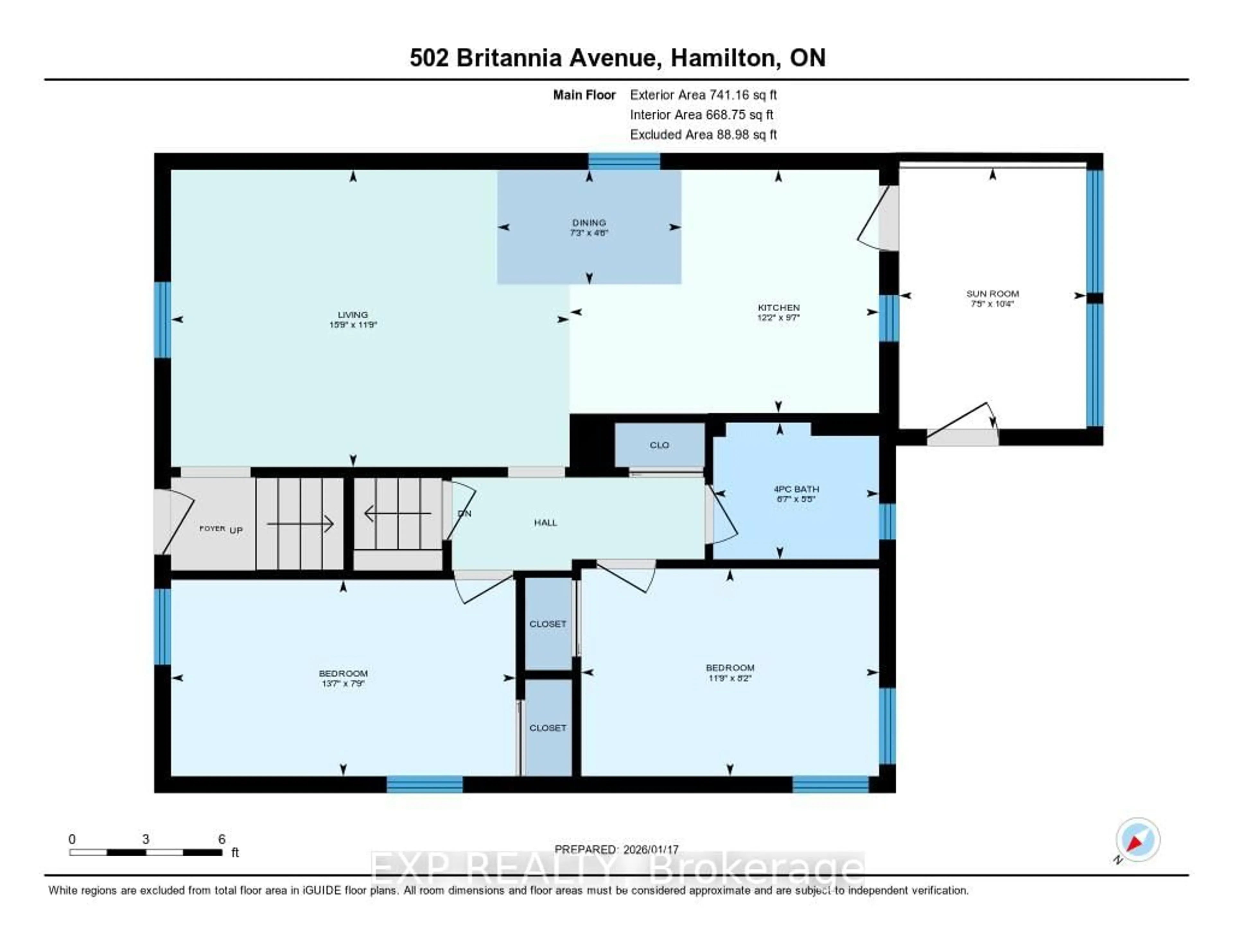 Floor plan for 502 Britannia Ave, Hamilton Ontario L8H 1Z6