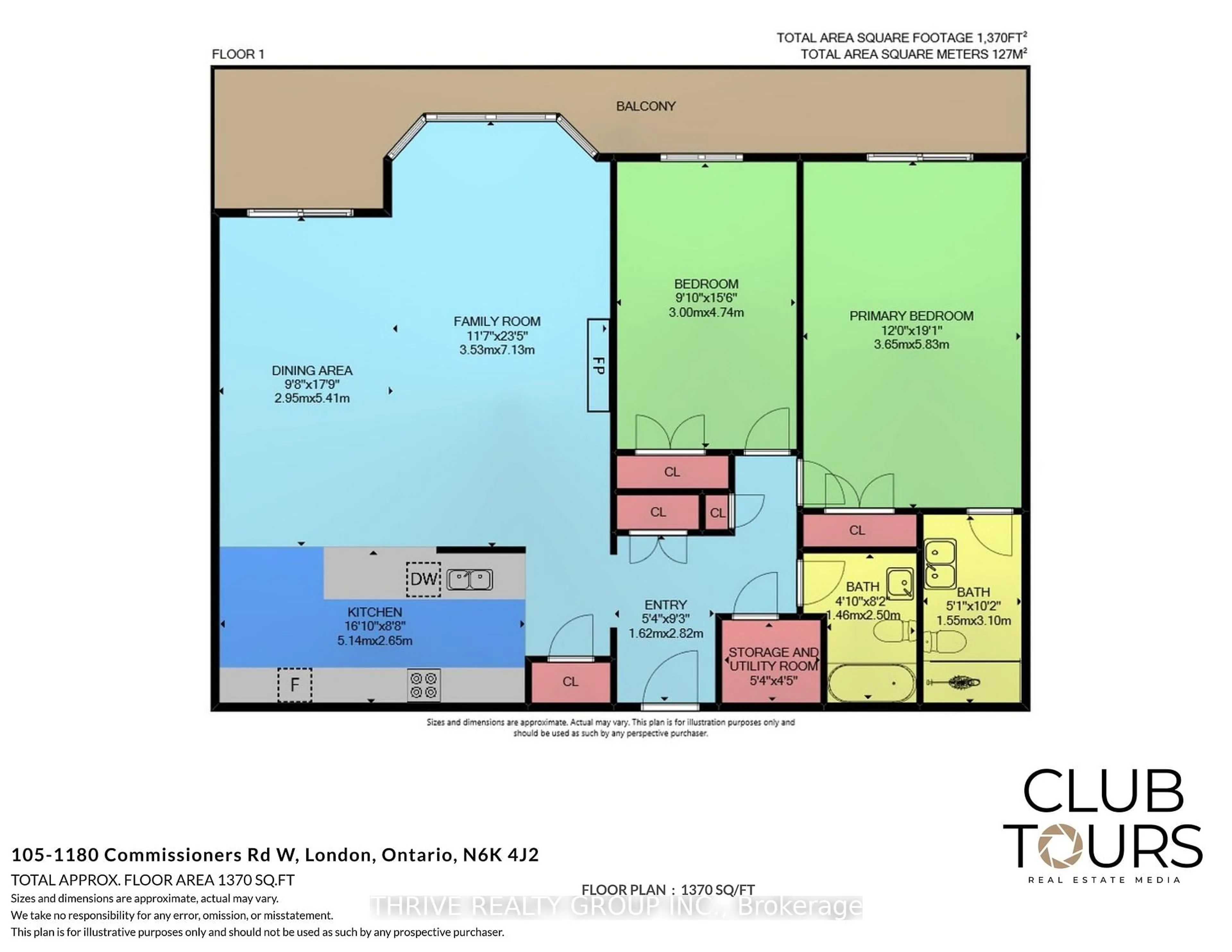 Floor plan for 1180 Commissioners Rd #105, London South Ontario N6K 4J2