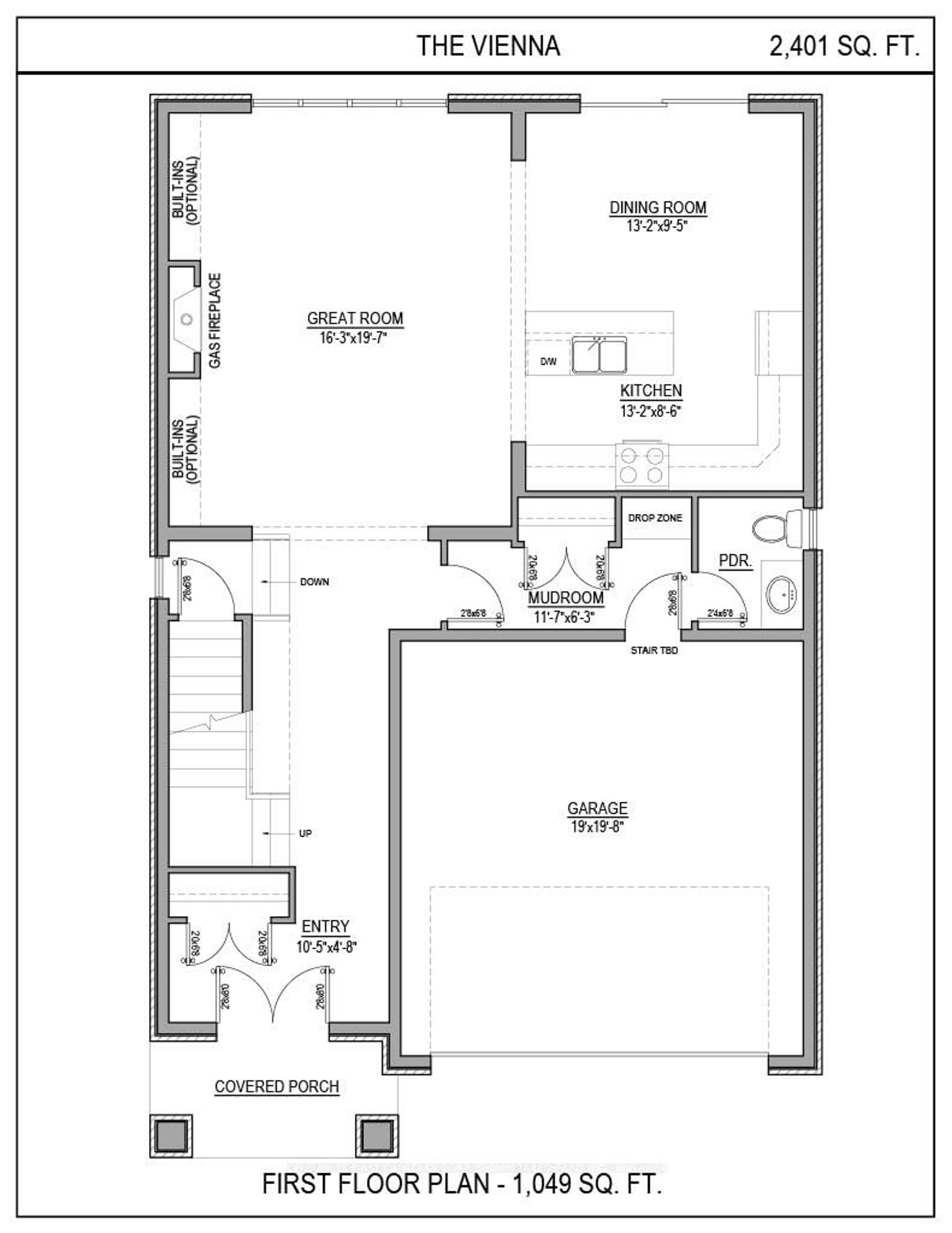 Floor plan for Lot 7 Aurum Rd, London South Ontario X1X 1X1