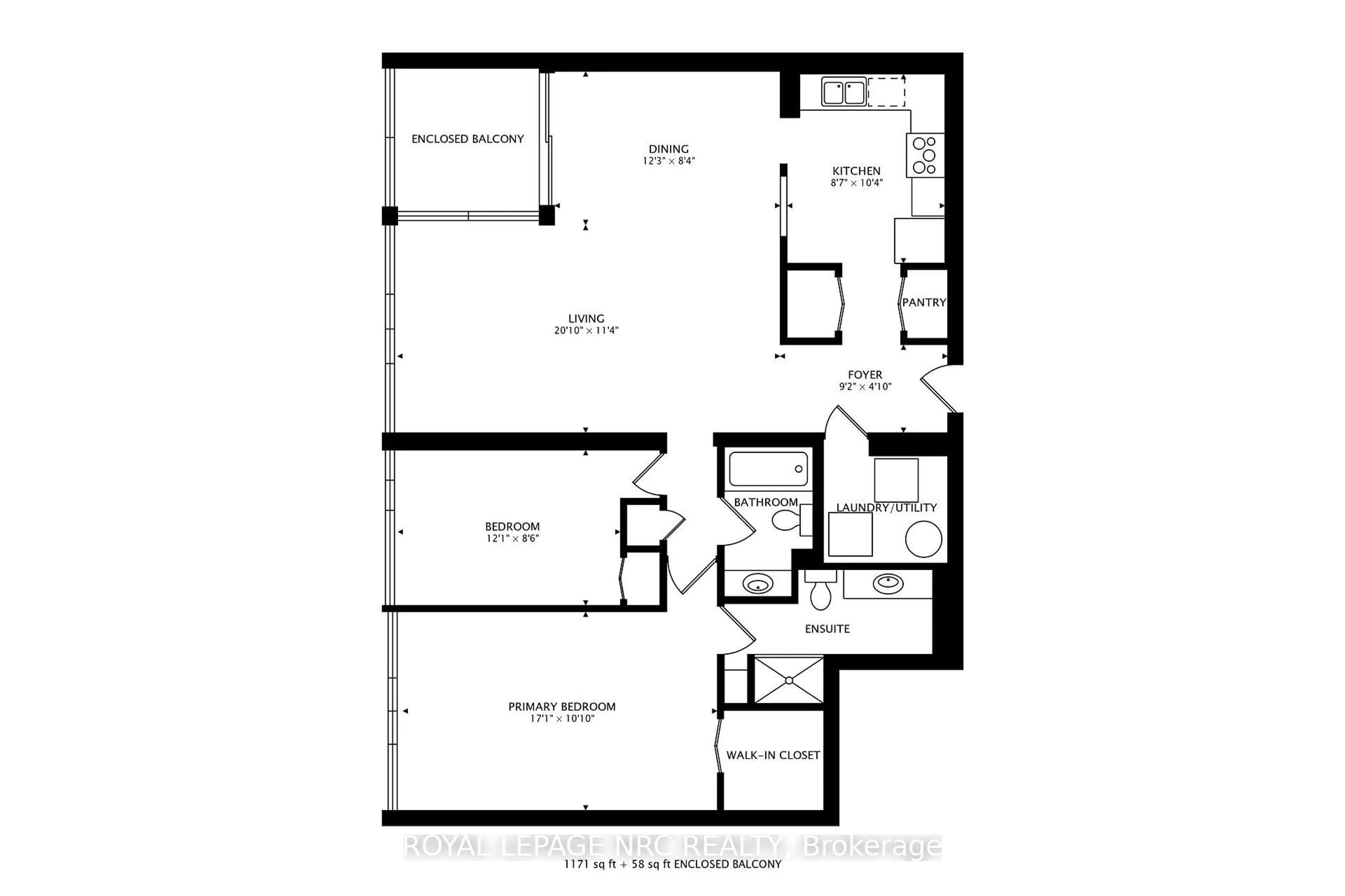 Floor plan for 30 Harrisford St #405, Hamilton Ontario L8K 6M9