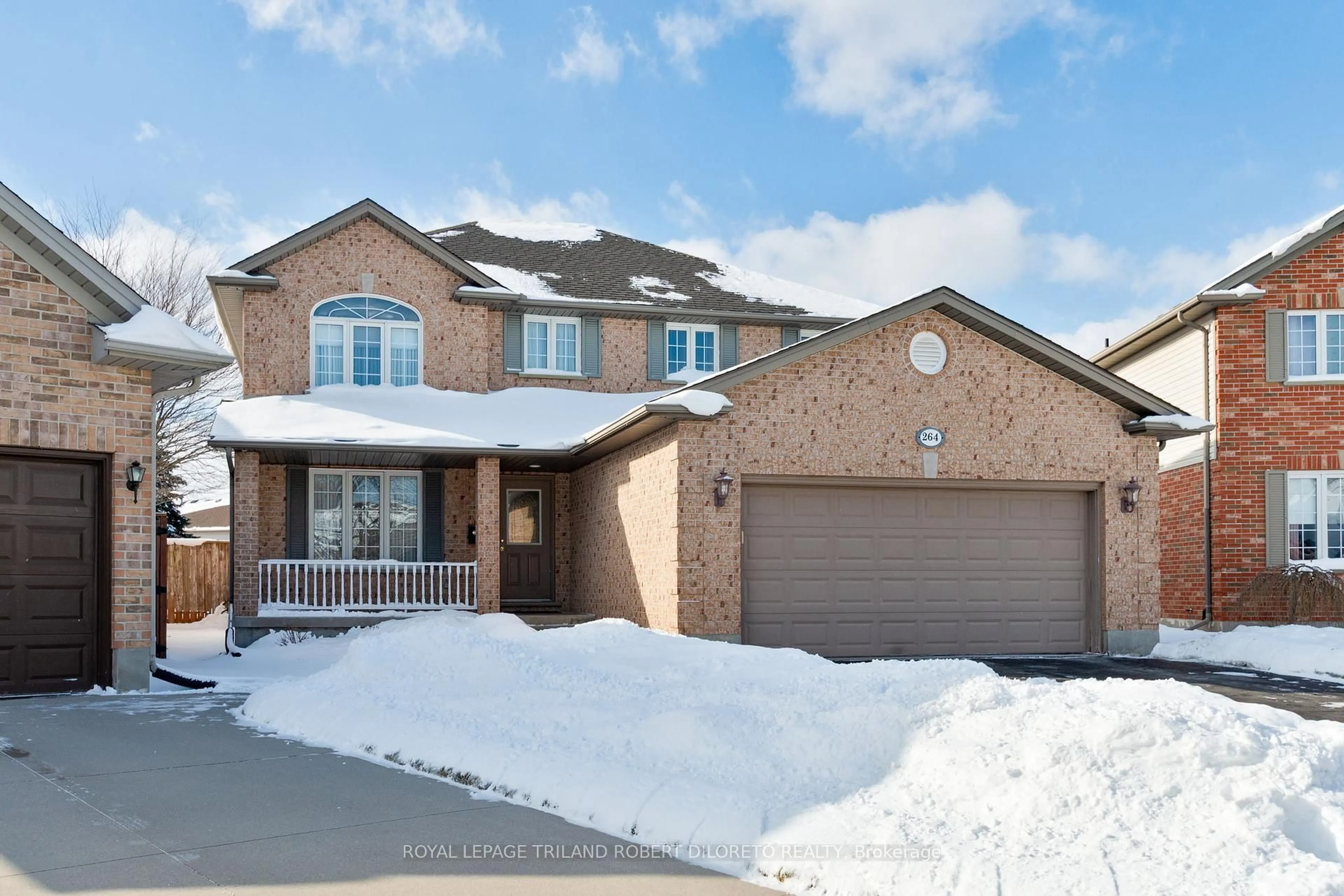 Home with brick exterior material, street for 264 White Sands Dr, London South Ontario N6M 1H9