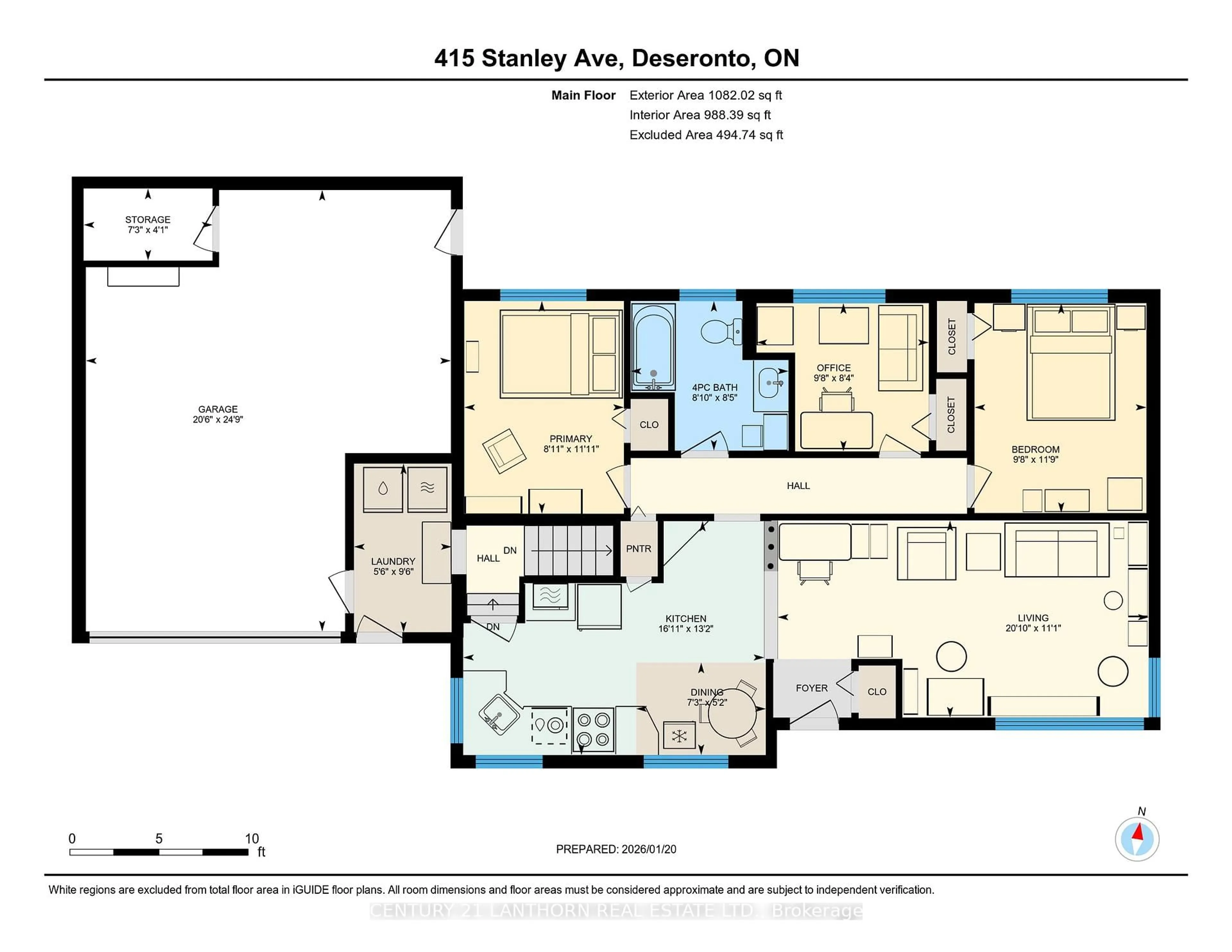 Floor plan for 415 Stanley Ave, Deseronto Ontario K0K 1X0
