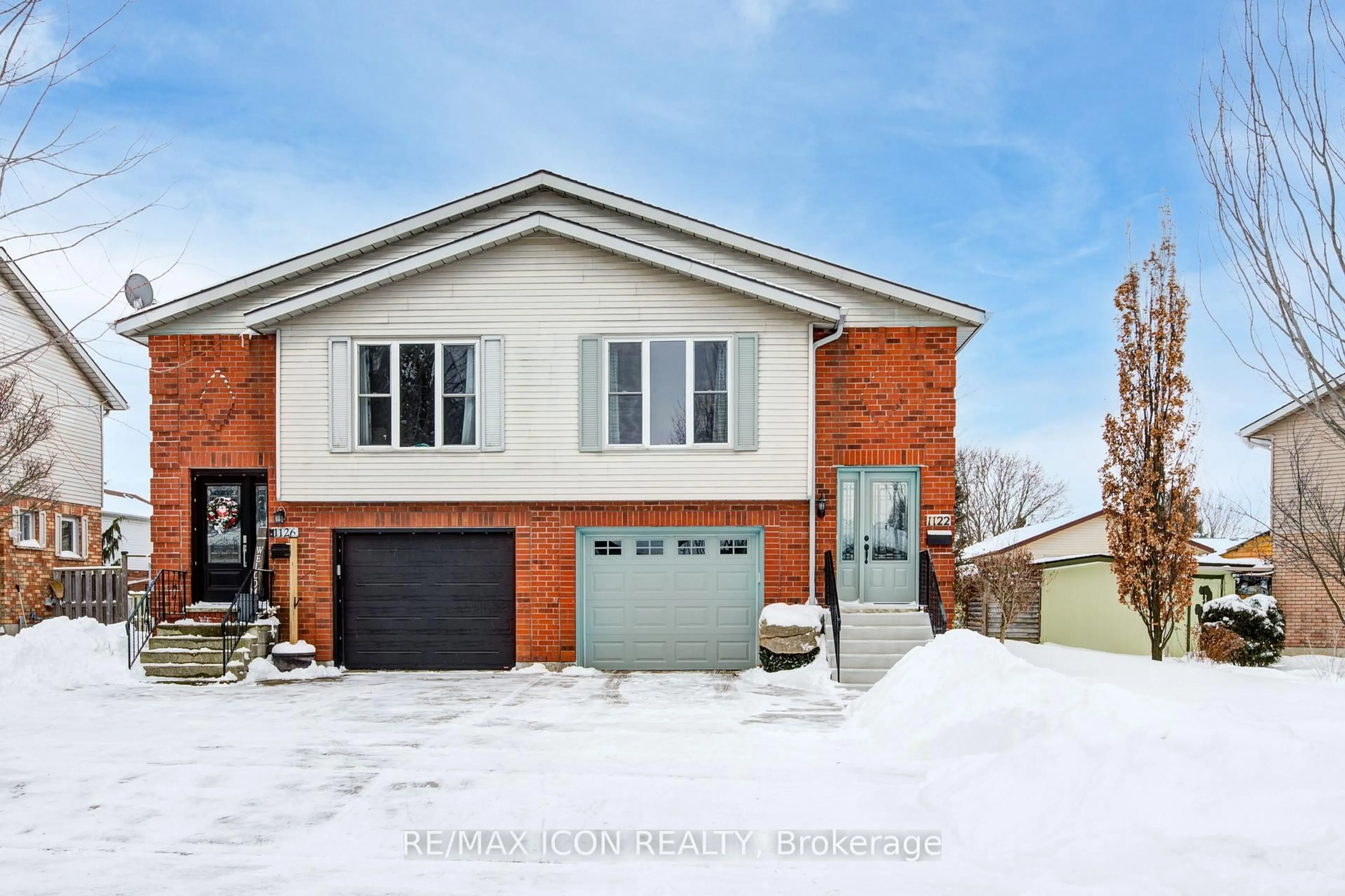 Home with brick exterior material, street for 1122 Pearson Dr, Woodstock Ontario N4S 8V2