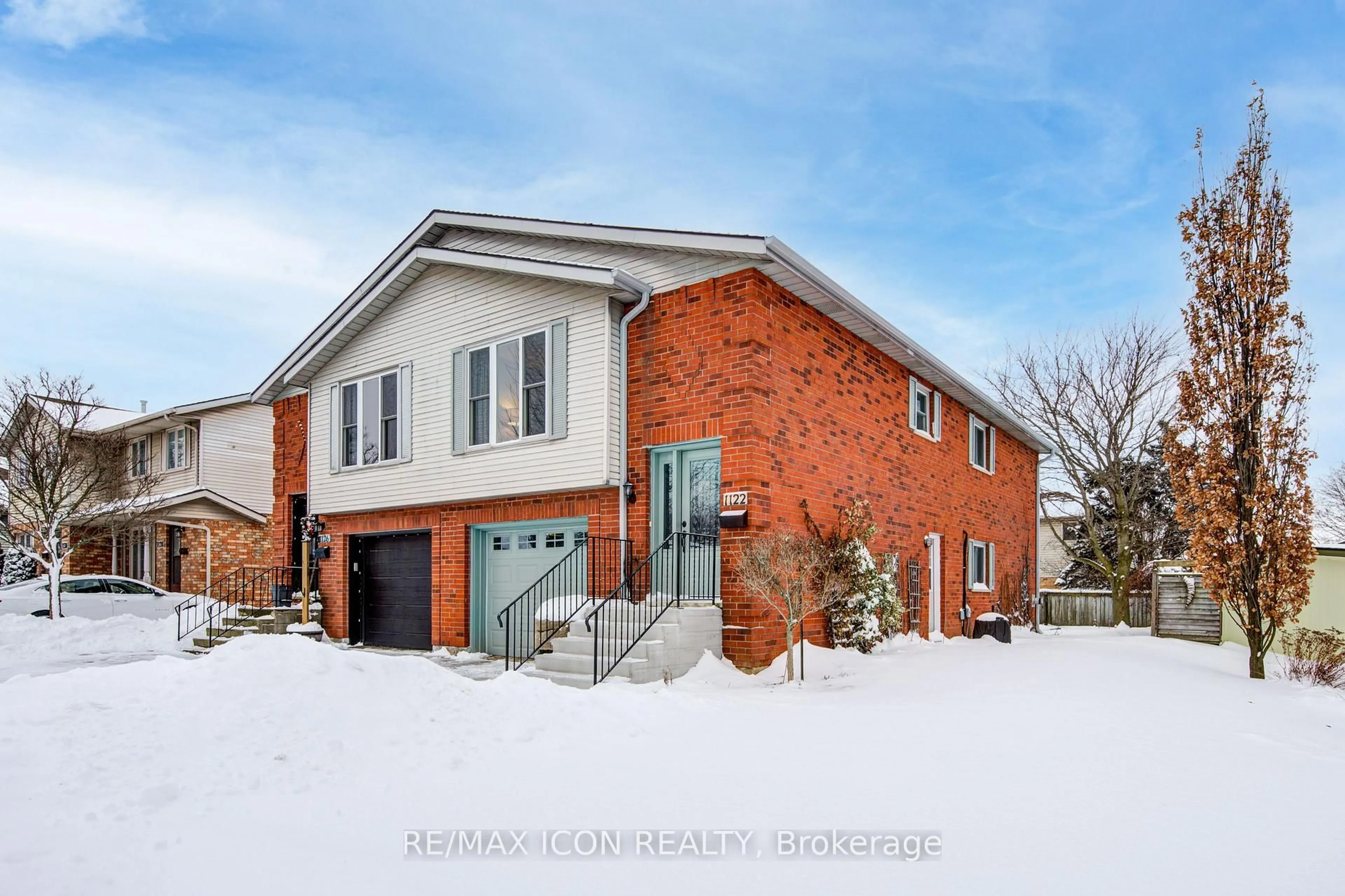 Home with brick exterior material, street for 1122 Pearson Dr, Woodstock Ontario N4S 8V2