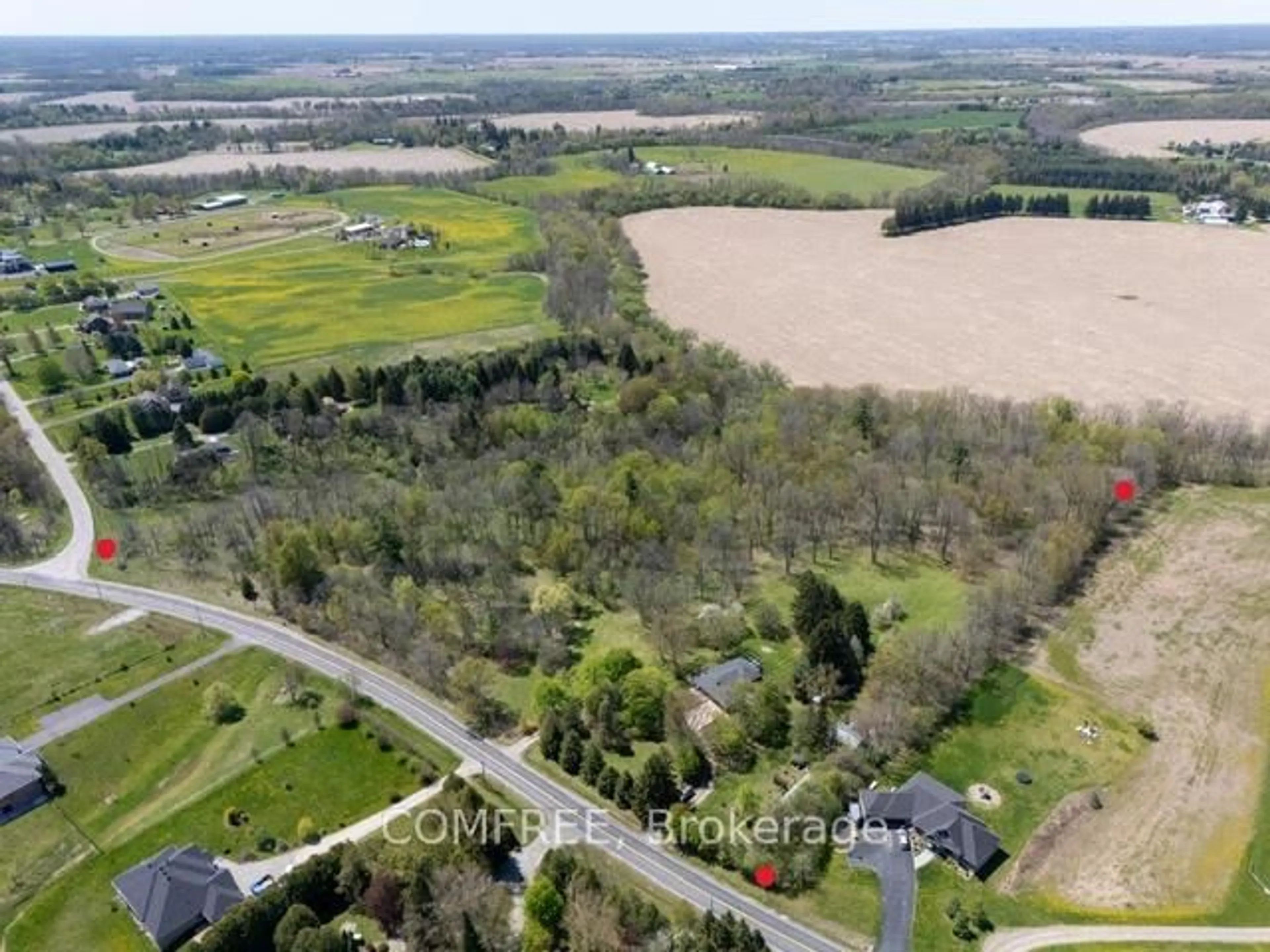 A pic from outside/outdoor area/front of a property/back of a property/a pic from drone, water/lake/river/ocean view for 99 McBay Rd, Brant Ontario N3T 5L4