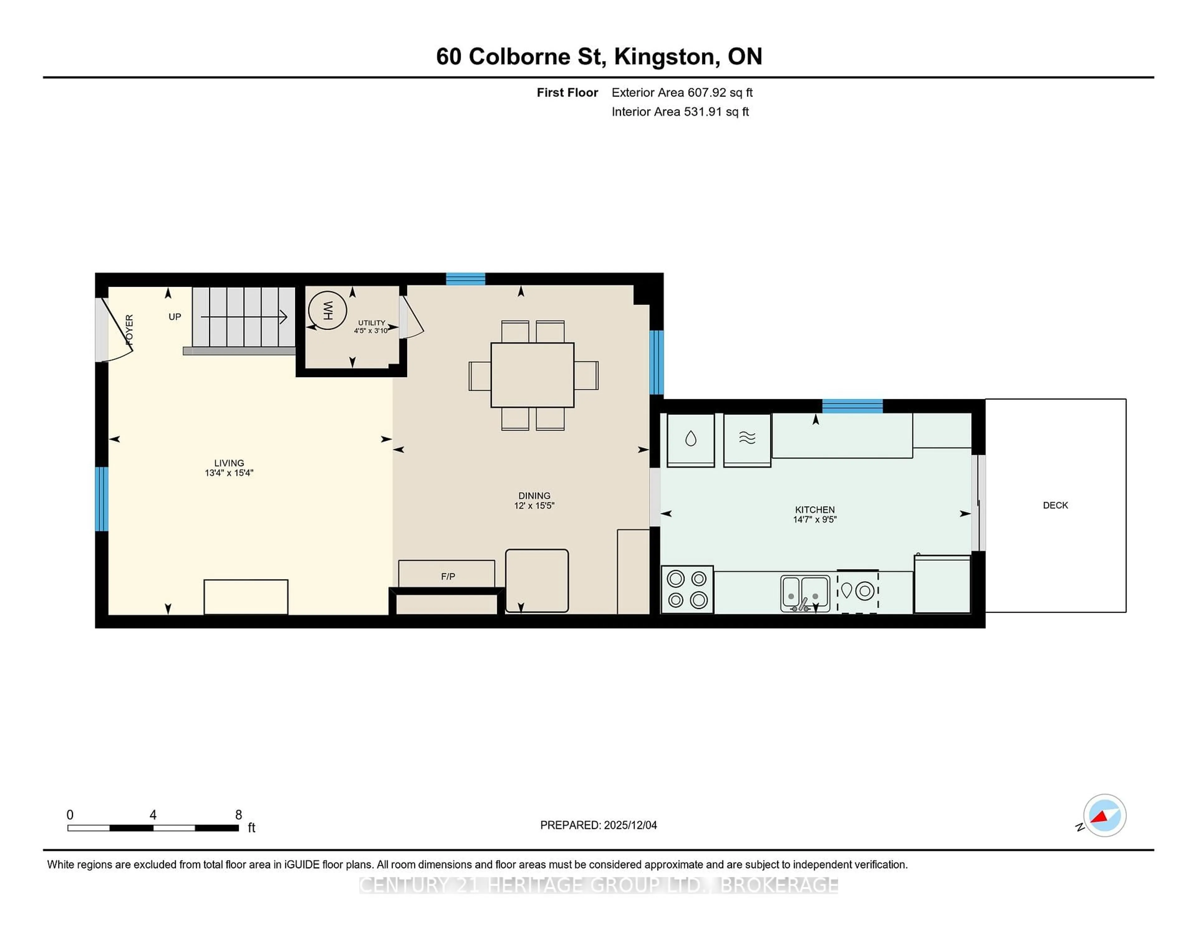 Floor plan for 60 Colborne St, Kingston Ontario K7K 1C6