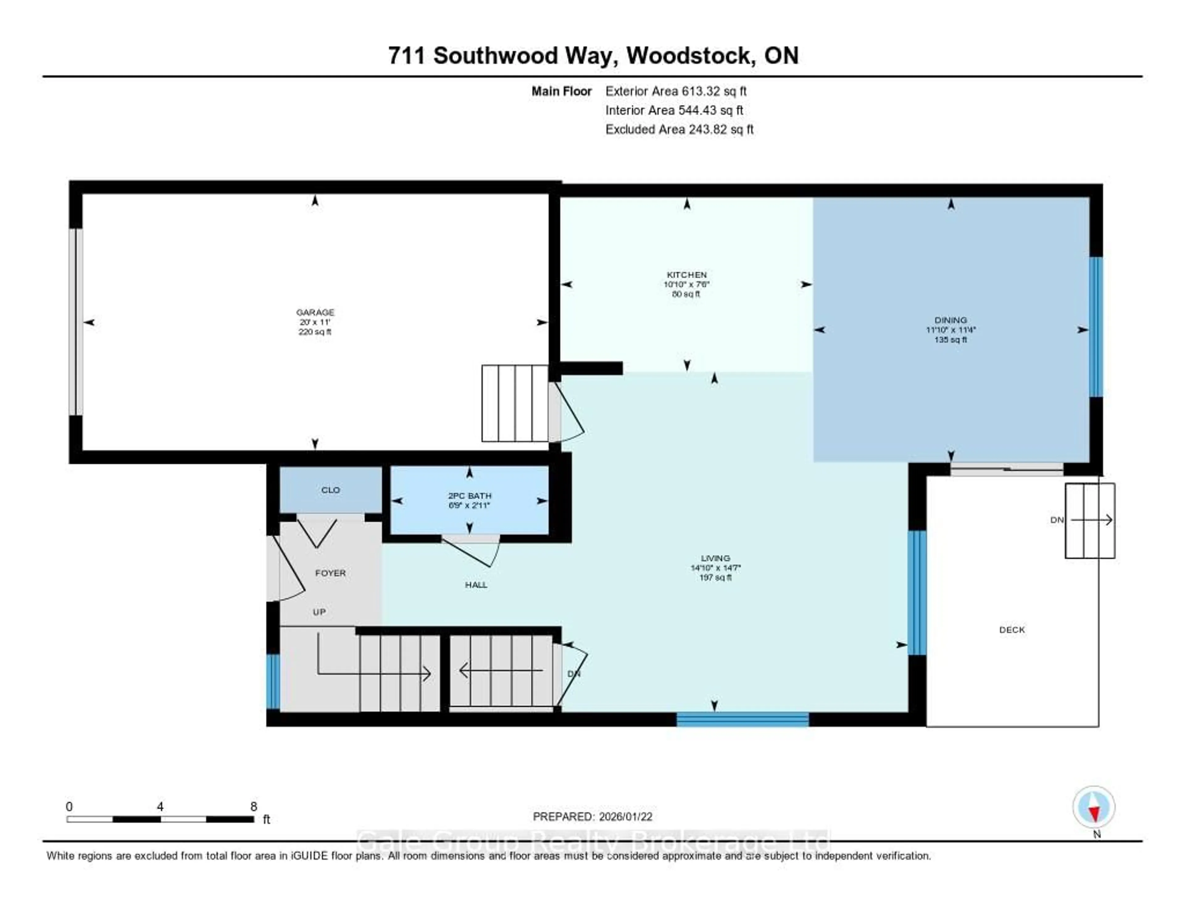 Floor plan for 711 Southwood Way, Woodstock Ontario N4V 1H5