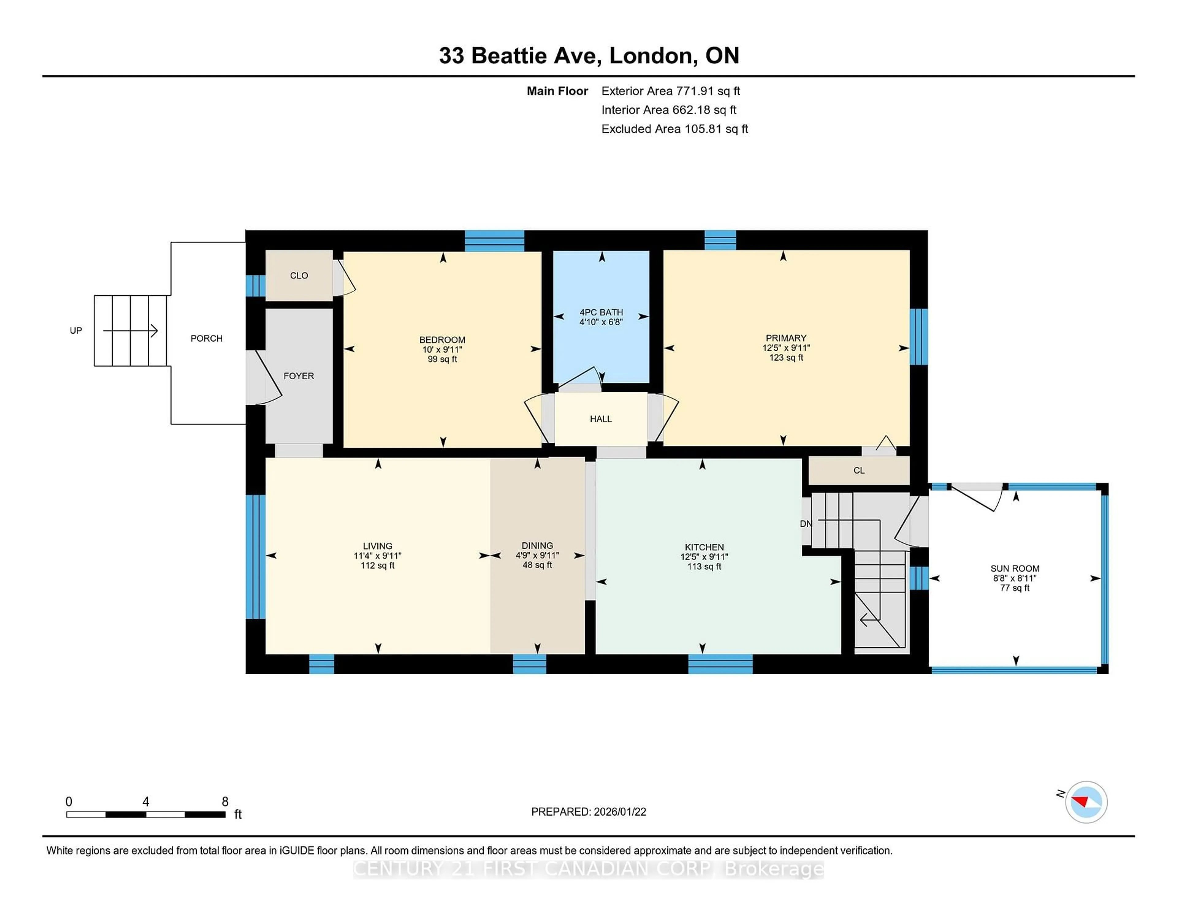 Floor plan for 33 BEATTIE Ave, London East Ontario N5W 2N9