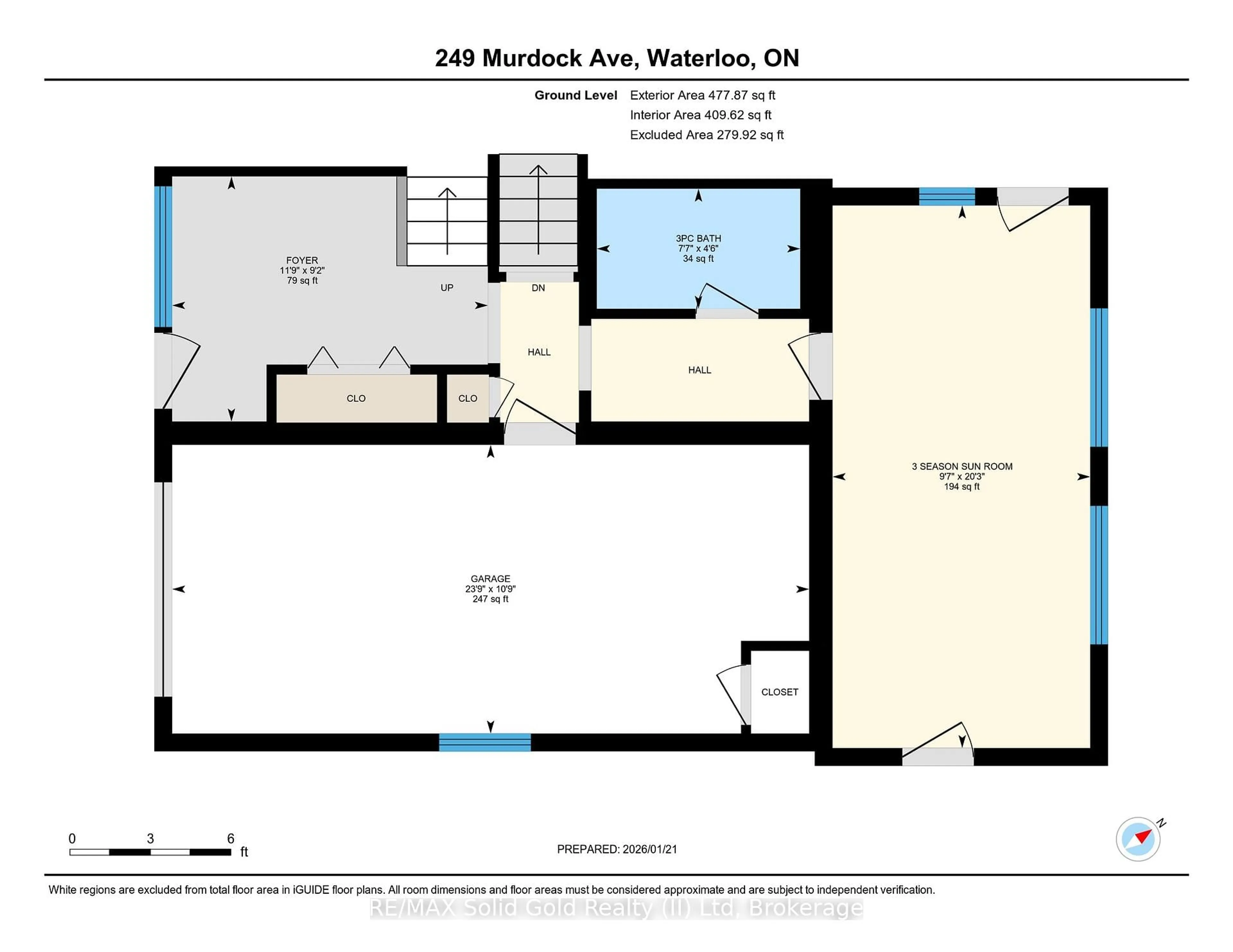 Floor plan for 249 Murdock Ave, Waterloo Ontario N2J 2M6