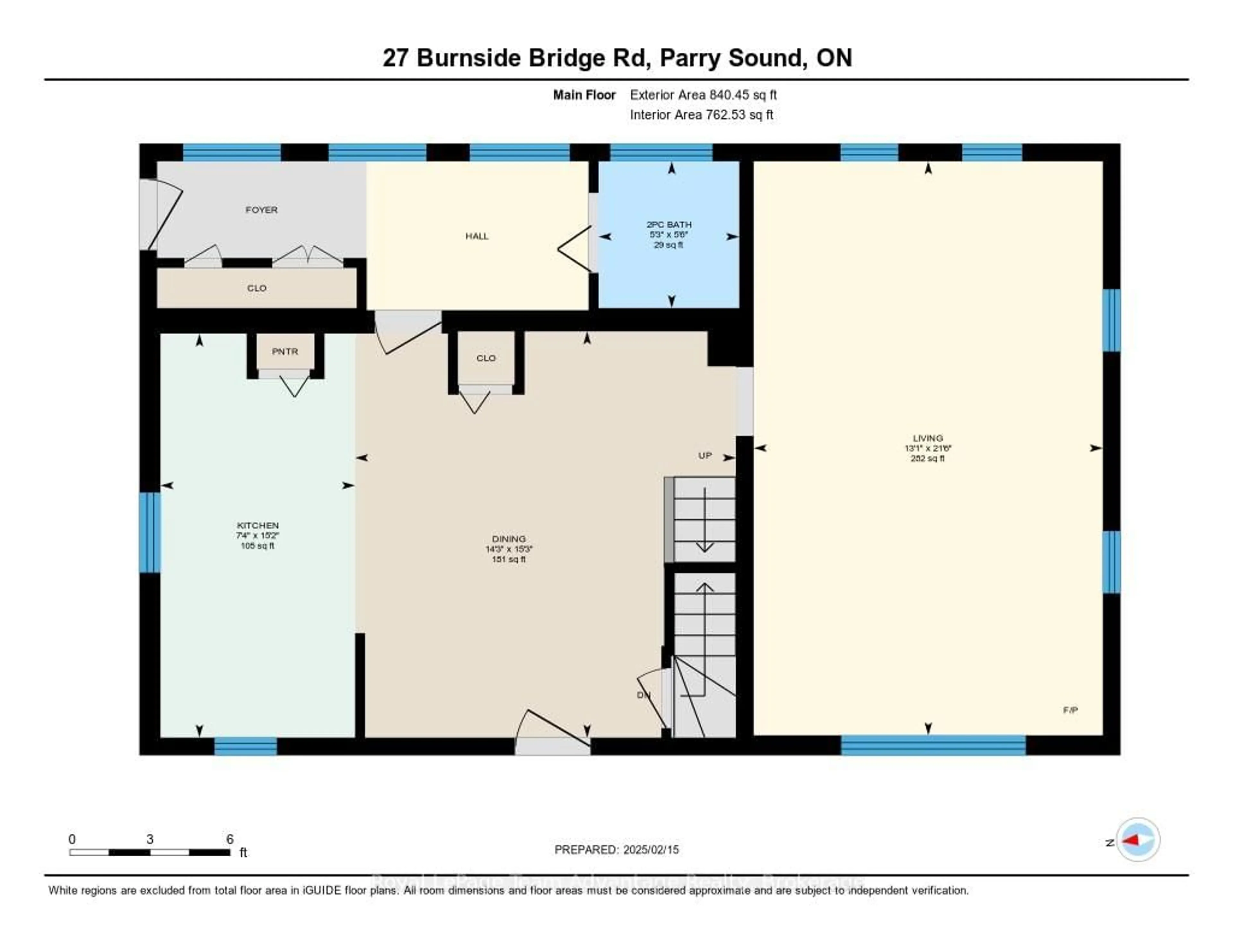 Floor plan for 27 BURNSIDE BRIDGE Rd, McDougall Ontario P2A 2W9