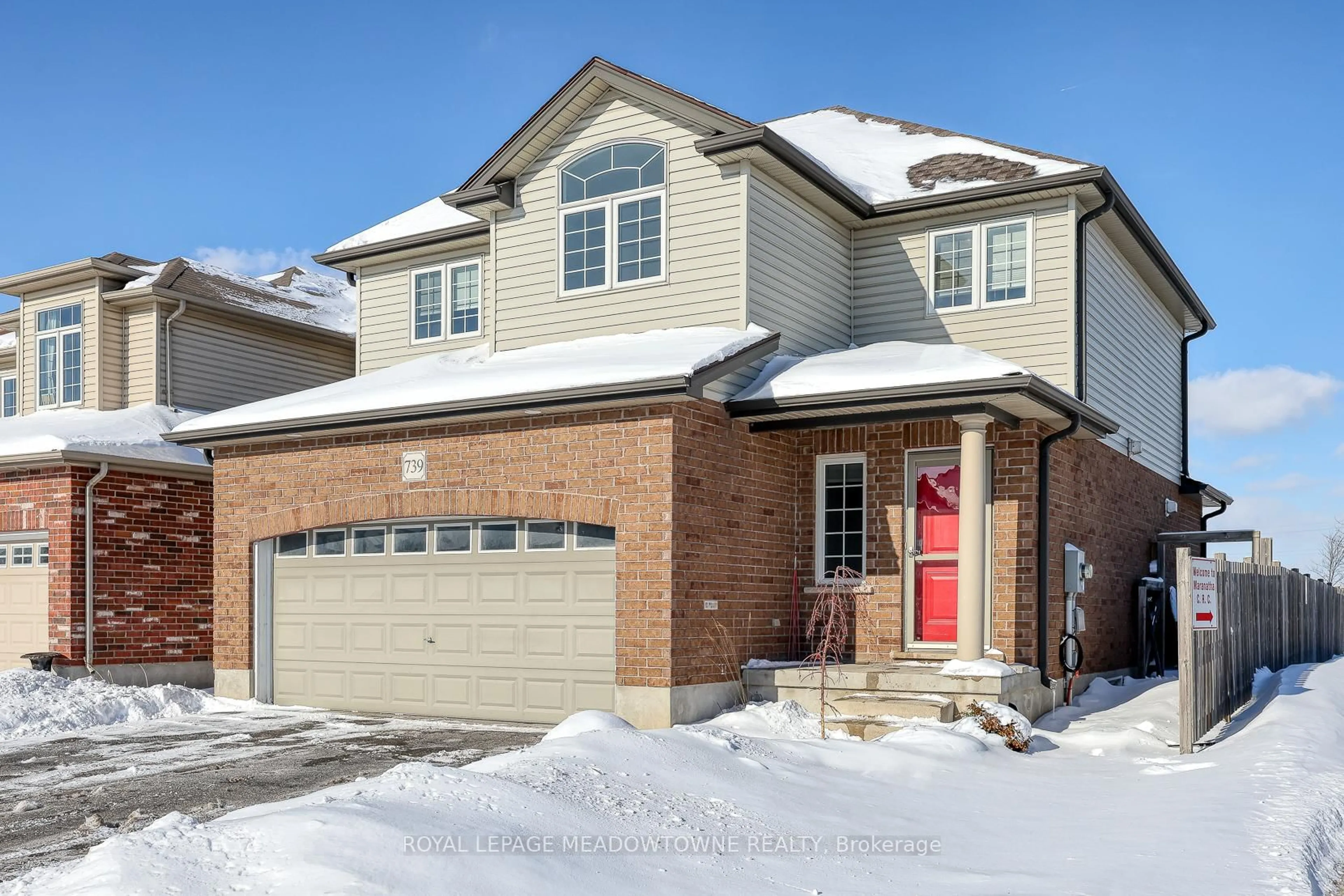 Home with brick exterior material, street for 739 Frontenac Cres, Woodstock Ontario N4V 0B1