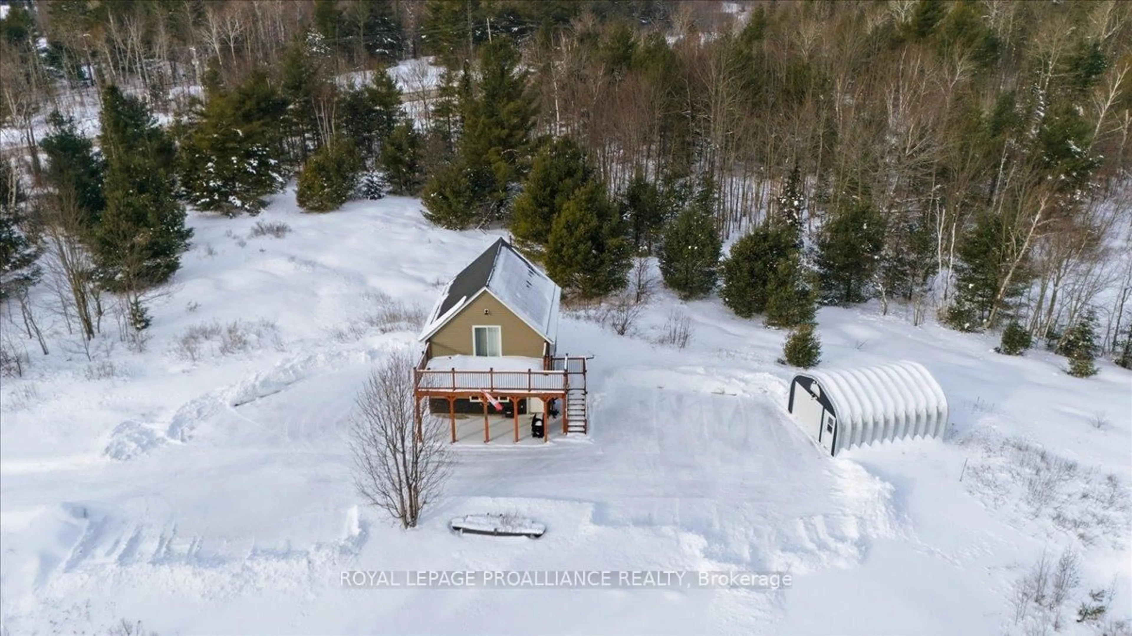 A pic from outside/outdoor area/front of a property/back of a property/a pic from drone, unknown for 11251B Highway 41, Kaladar Ontario K0H 1Z0