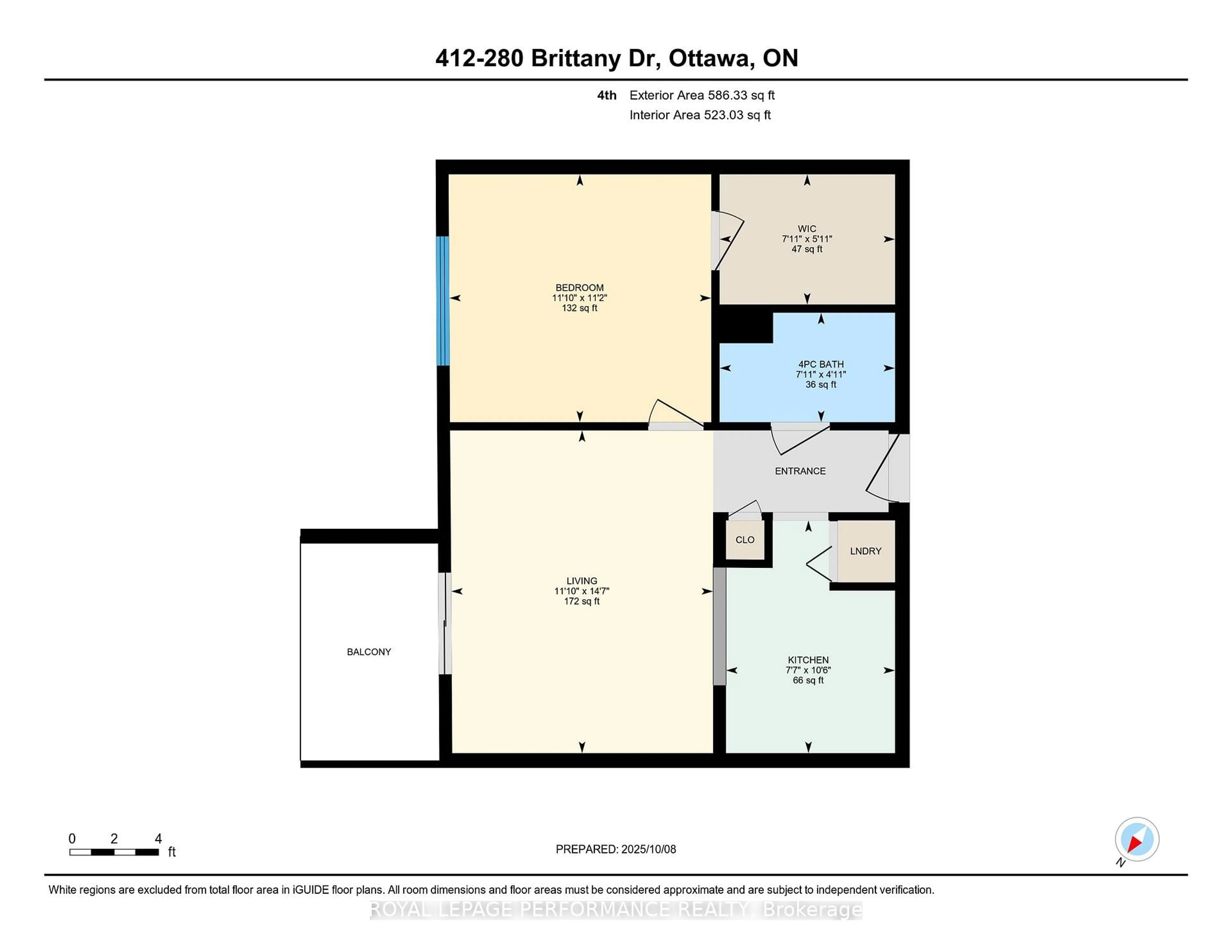 Floor plan for 280 Brittany Dr #412, Ottawa Ontario K1K 4M4