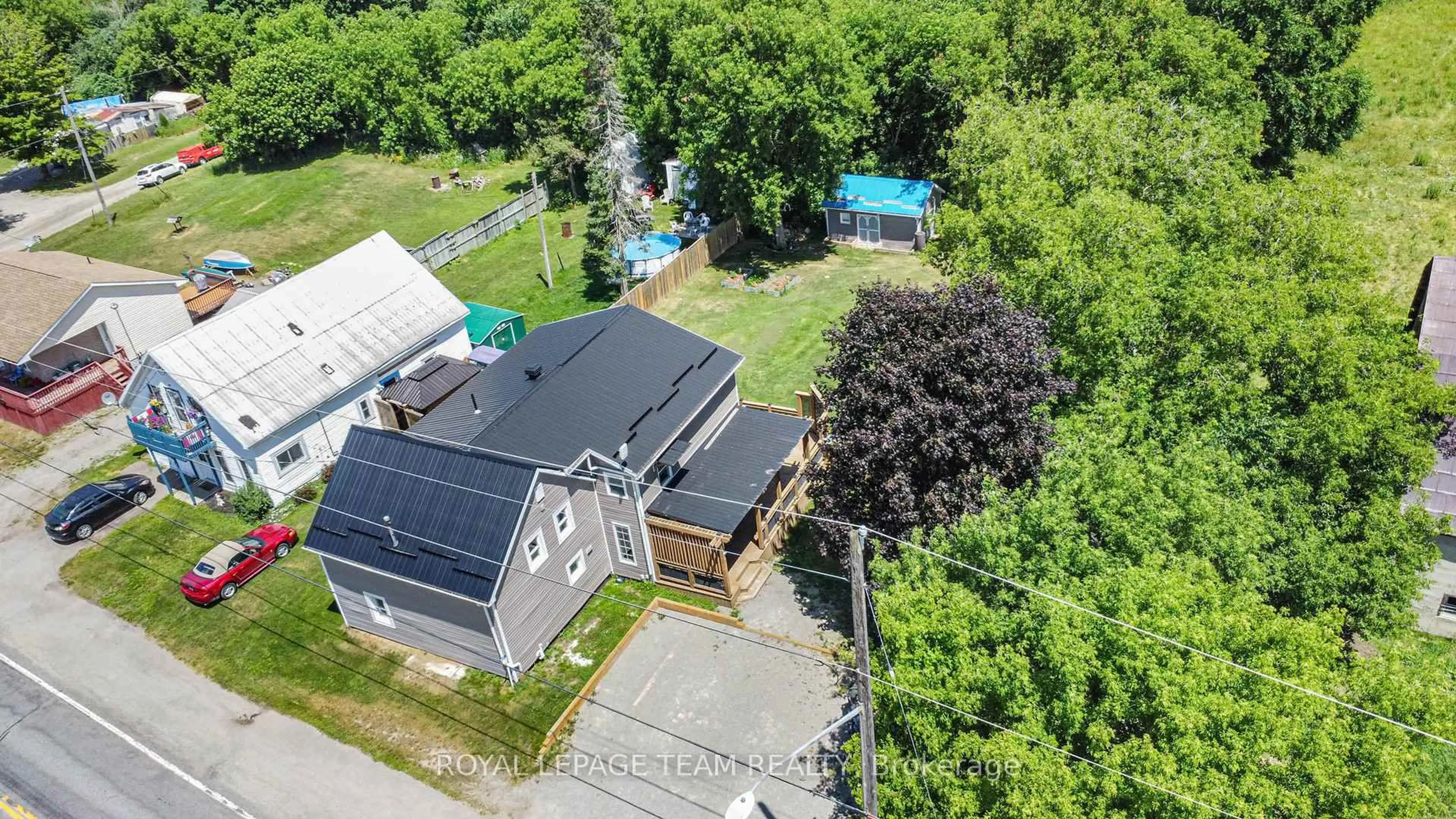 A pic from outside/outdoor area/front of a property/back of a property/a pic from drone, street for 649 County Rd 29 Rd, Elizabethtown-Kitley Ontario K0G 1G0