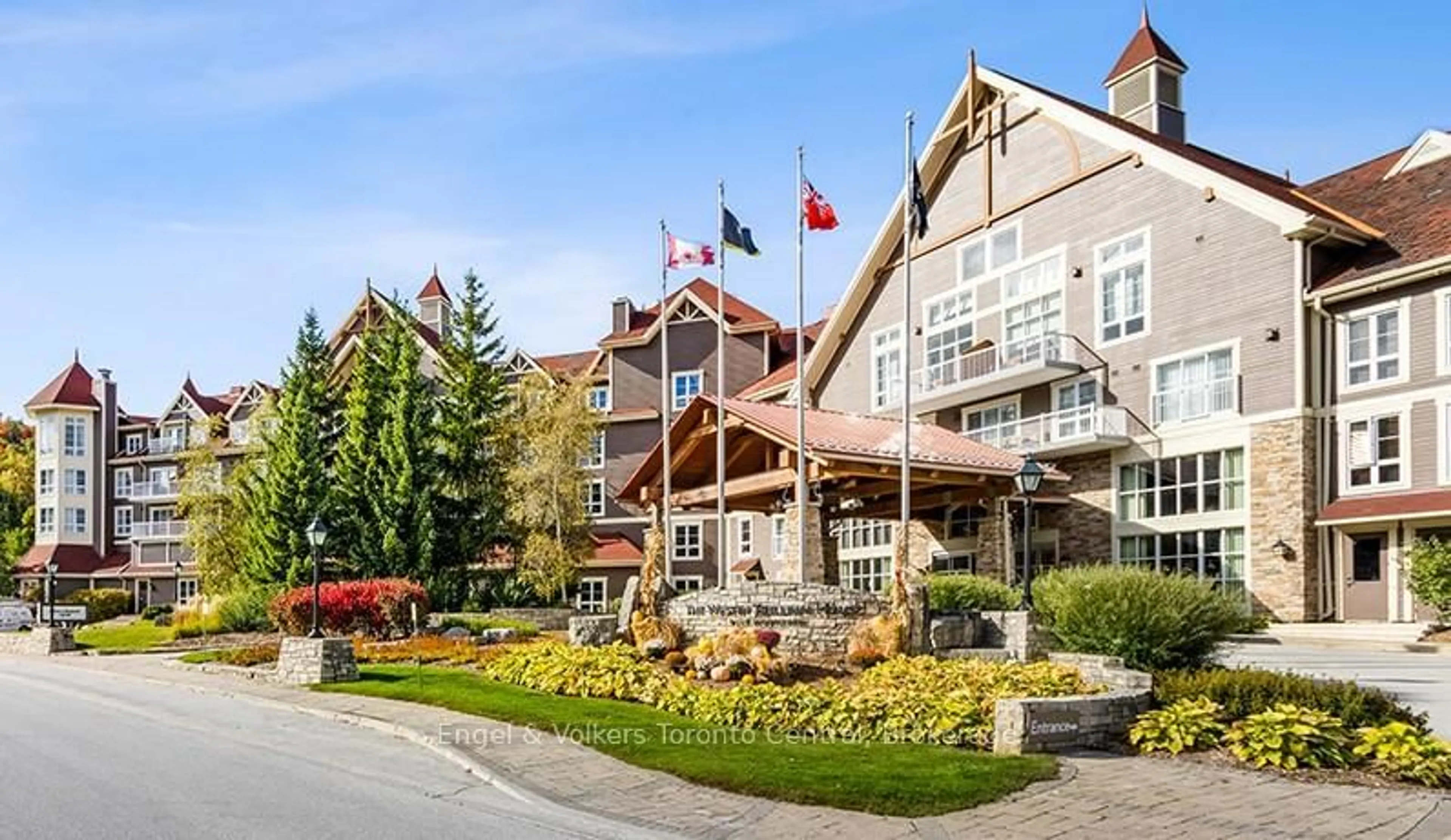 Patio, mountain view for 220 Gord Canning Dr #321, Blue Mountains Ontario L9Y 0K9