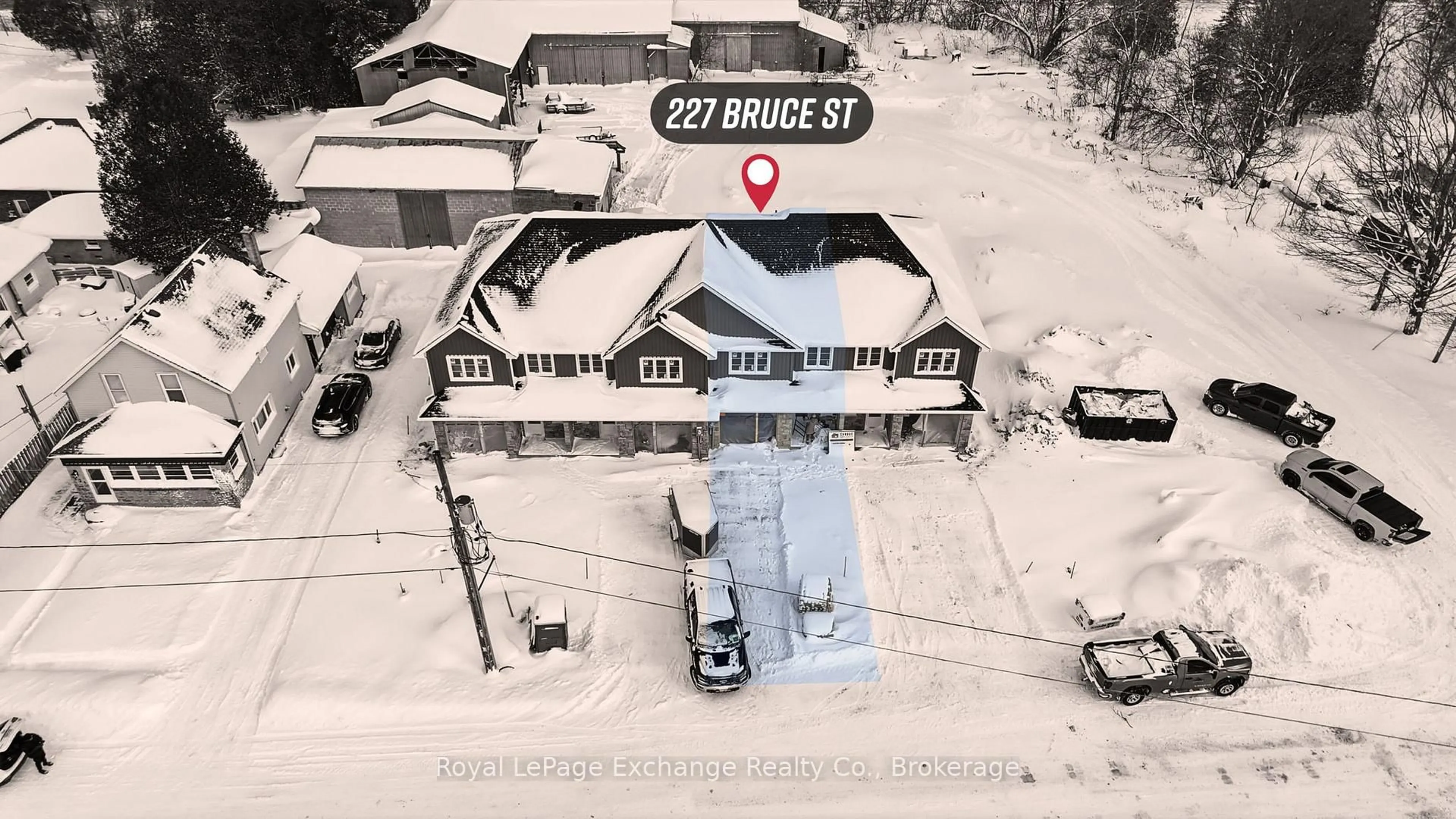 A pic from outside/outdoor area/front of a property/back of a property/a pic from drone, street for 227 Bruce St #Unit 3, West Grey Ontario N0G 1R0