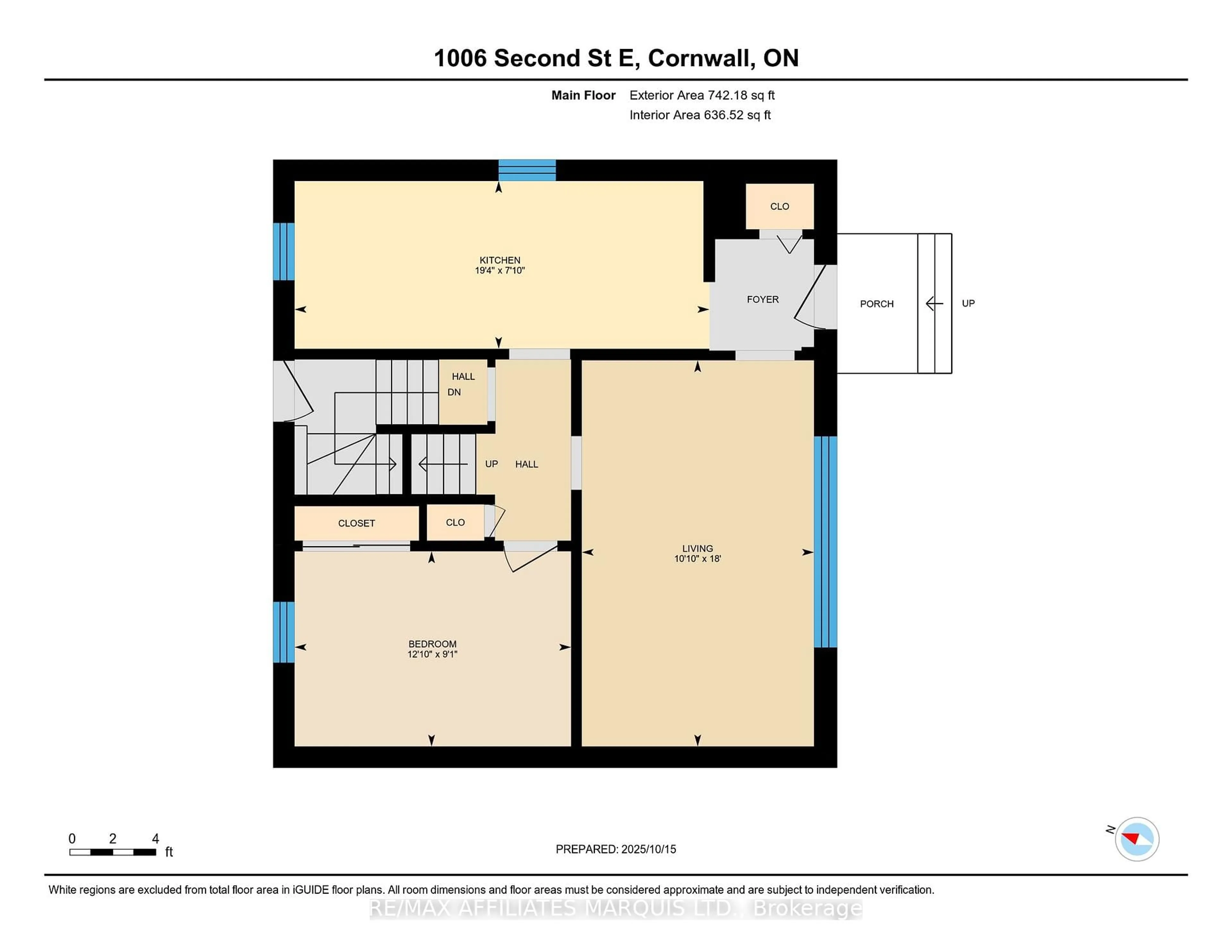 Floor plan for 1006 SECOND St, Cornwall Ontario K6H 2A9