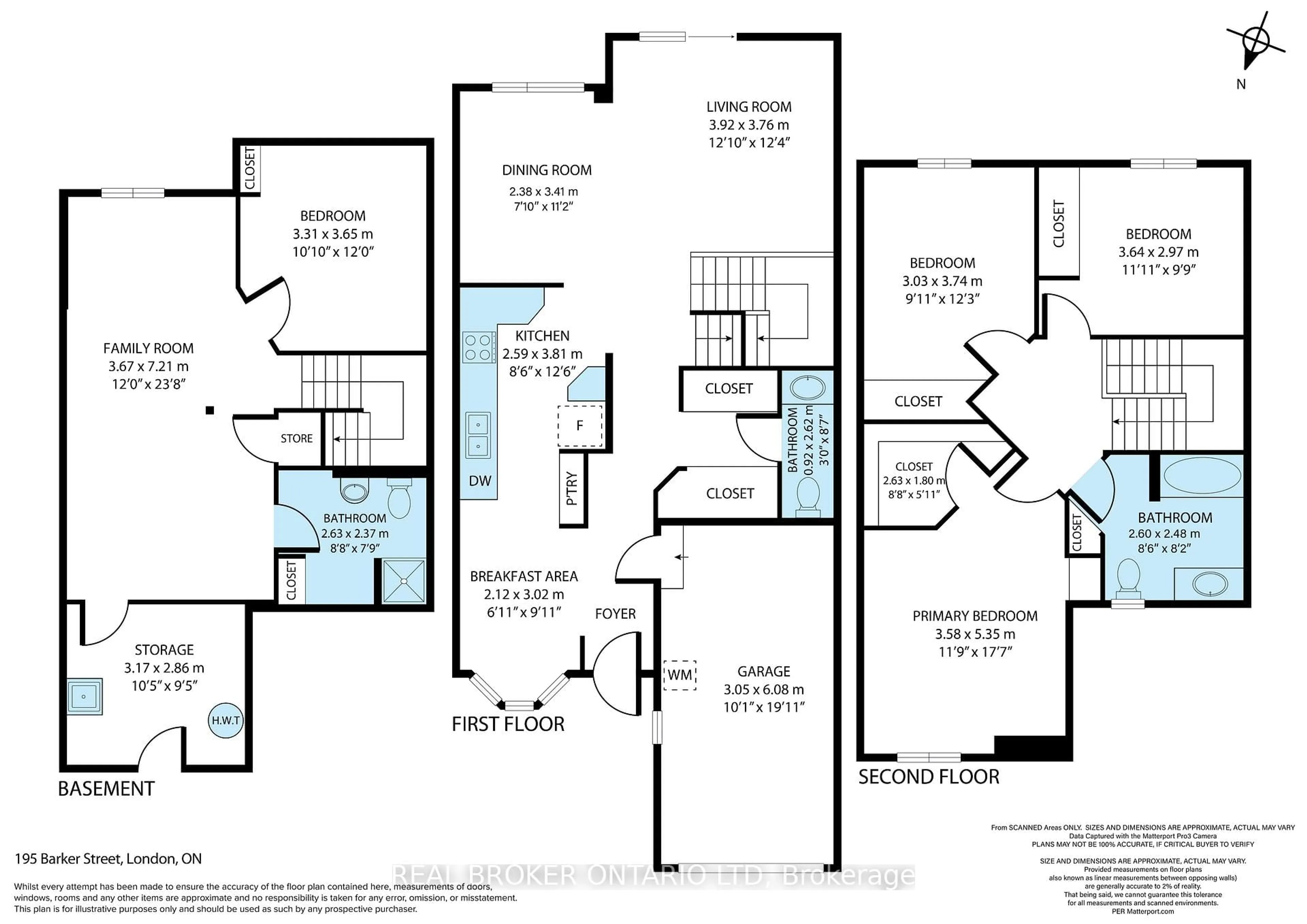 Floor plan for 195 Barker St #4, London East Ontario N5Y 1Y2