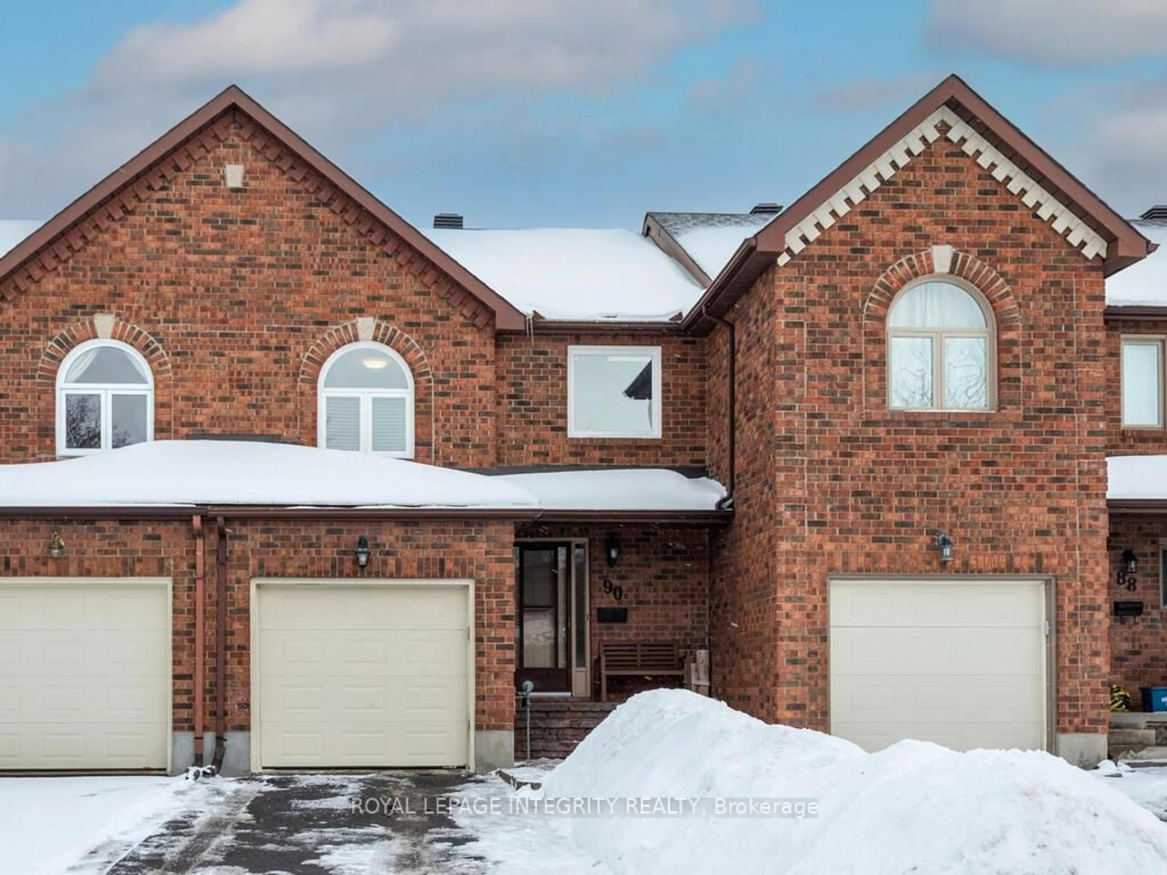 Home with brick exterior material, street for 90 Waterton Cres, Ottawa Ontario K2M 1Y5