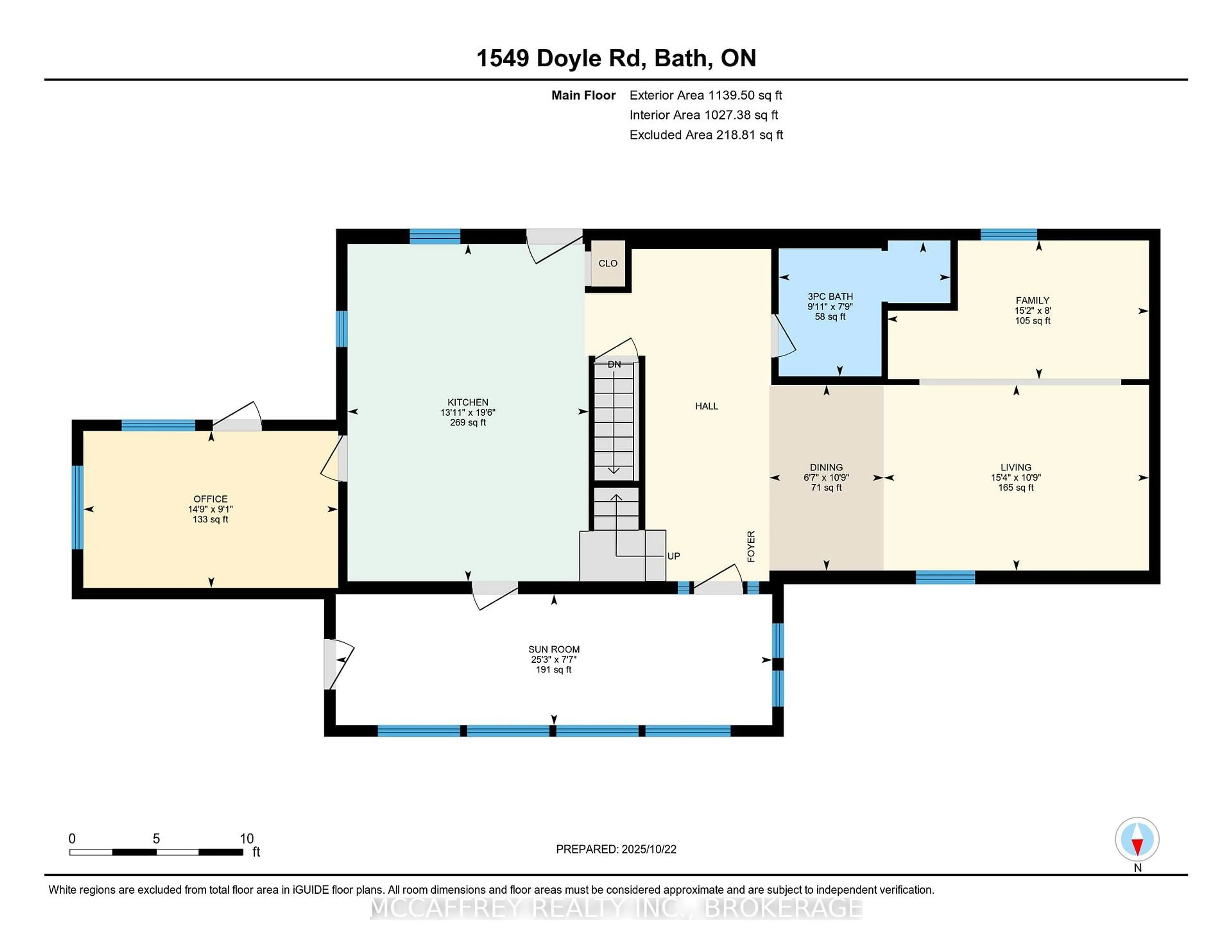 Floor plan for 1549 DOYLE Rd, Bath Ontario K0H 1G0
