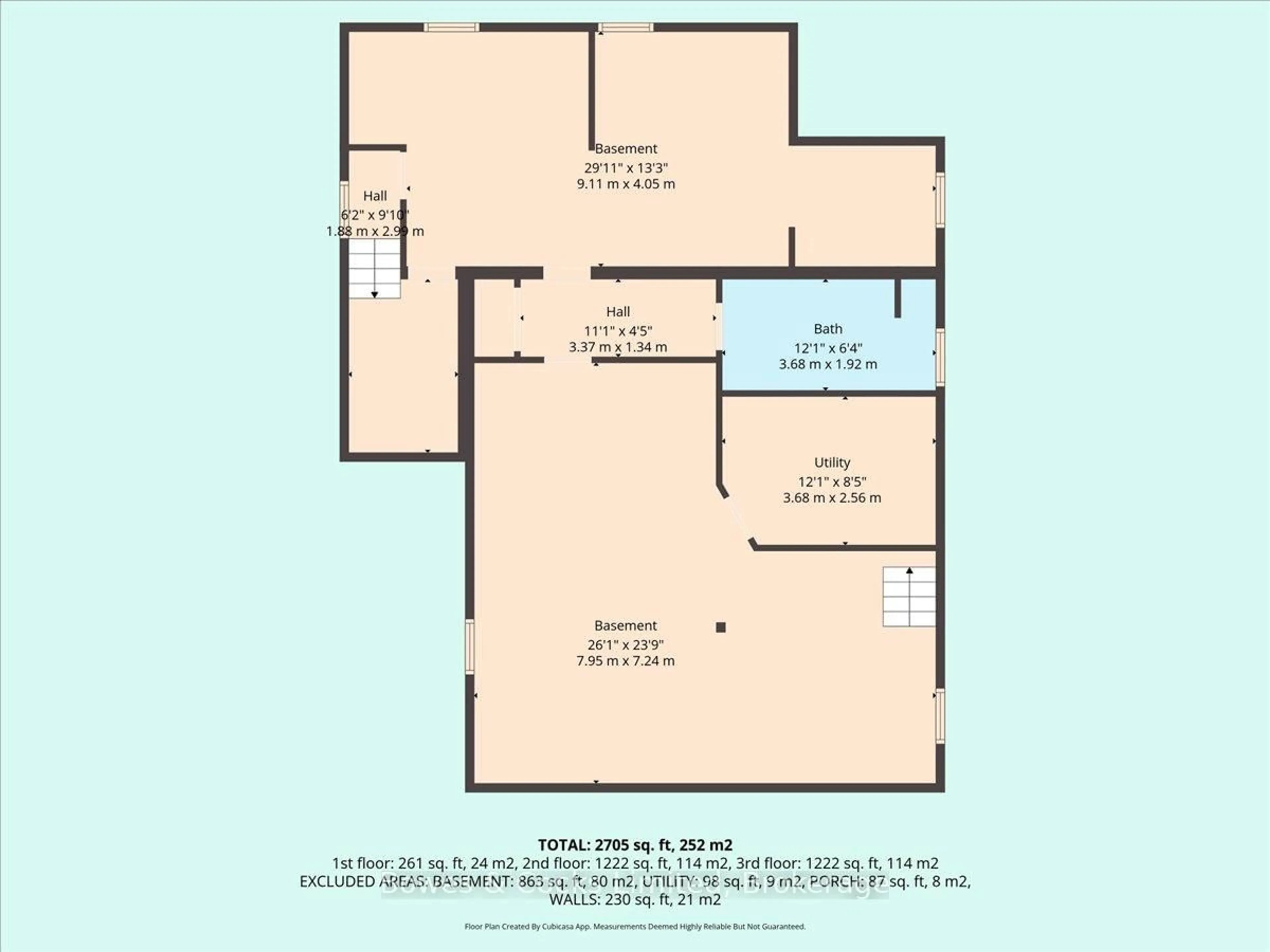 Floor plan for 339-341 Reid St, Peterborough Ontario K9H 4G3