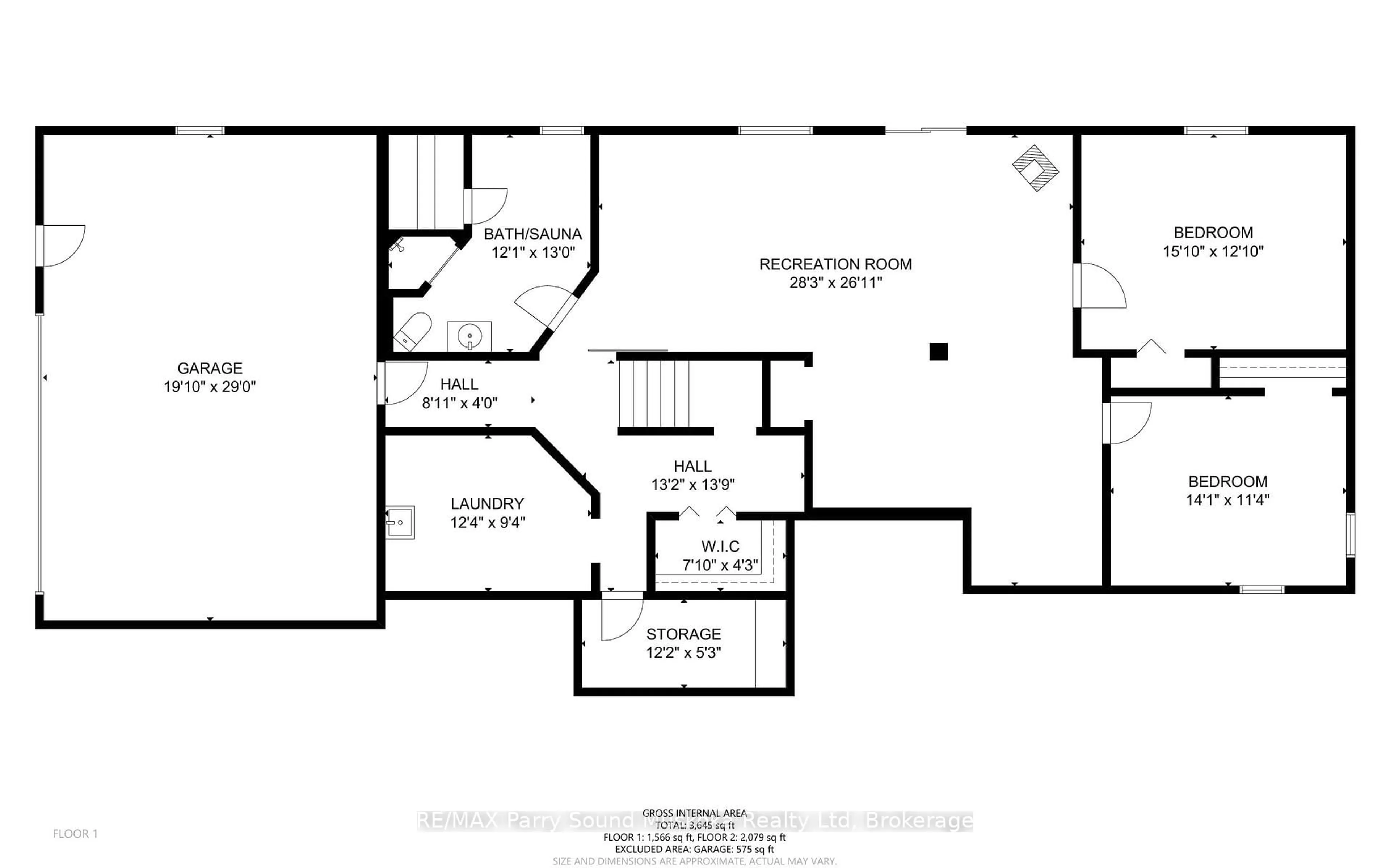 Floor plan for 15 Skerryvore Circ, McDougall Ontario P2A 2W9