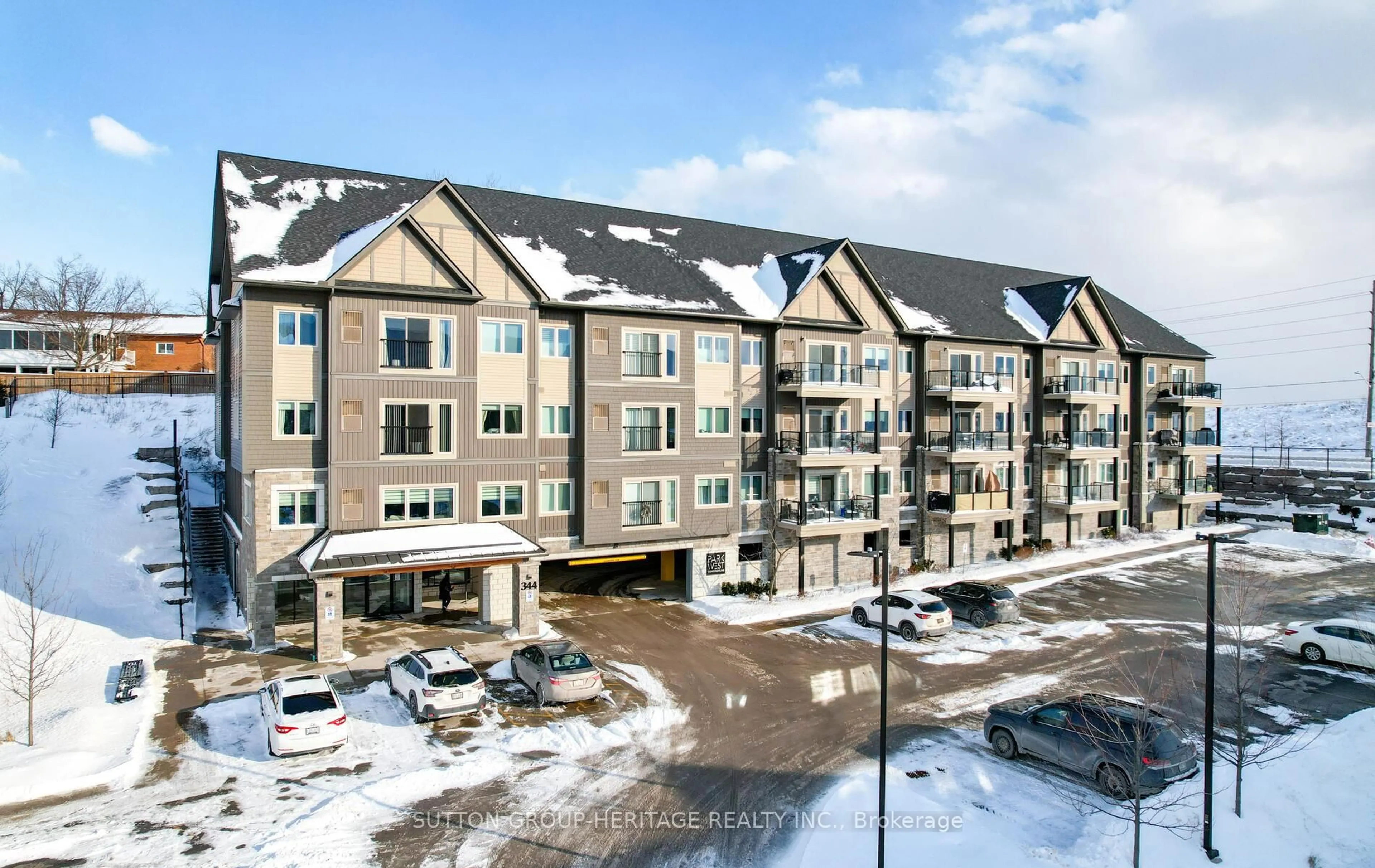 A pic from outside/outdoor area/front of a property/back of a property/a pic from drone, mountain view for 344 Florence Dr #102, Peterborough Ontario K9J 0K4