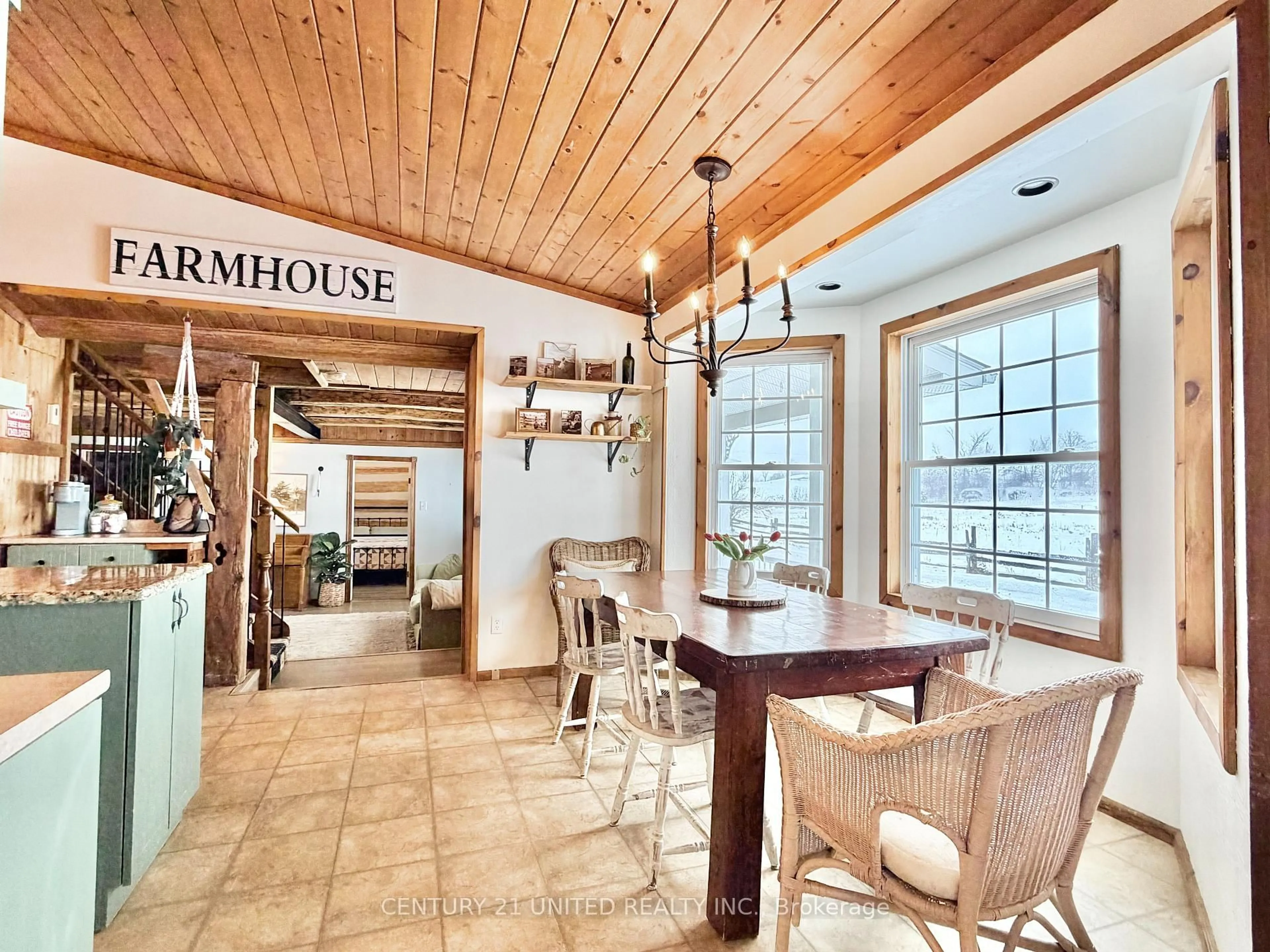 Dining room, ceramic/tile floor for 1074 First Line, Douro-Dummer Ontario K0L 3A0