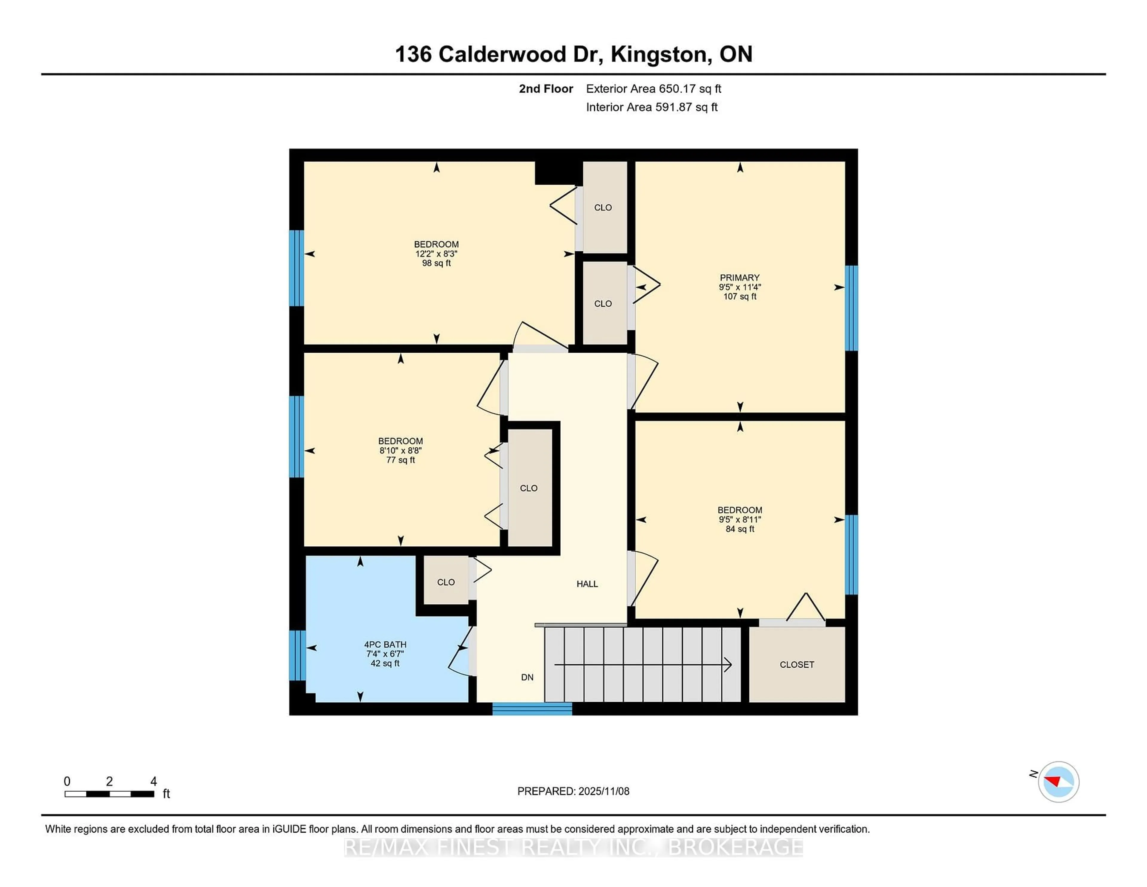 Floor plan for 136 Calderwood Dr, Kingston Ontario K7M 6M3