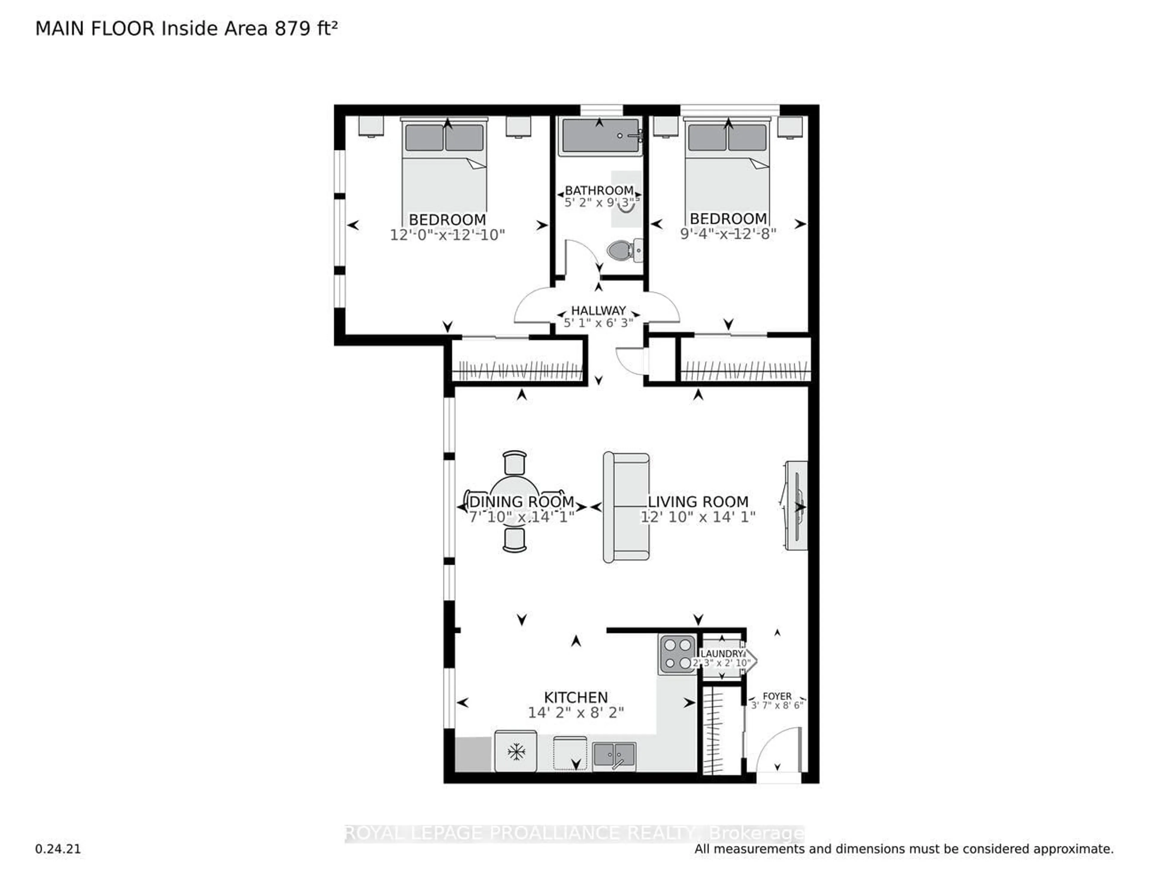 Floor plan for 167 Pearl St #8, Brockville Ontario K6V 1R5