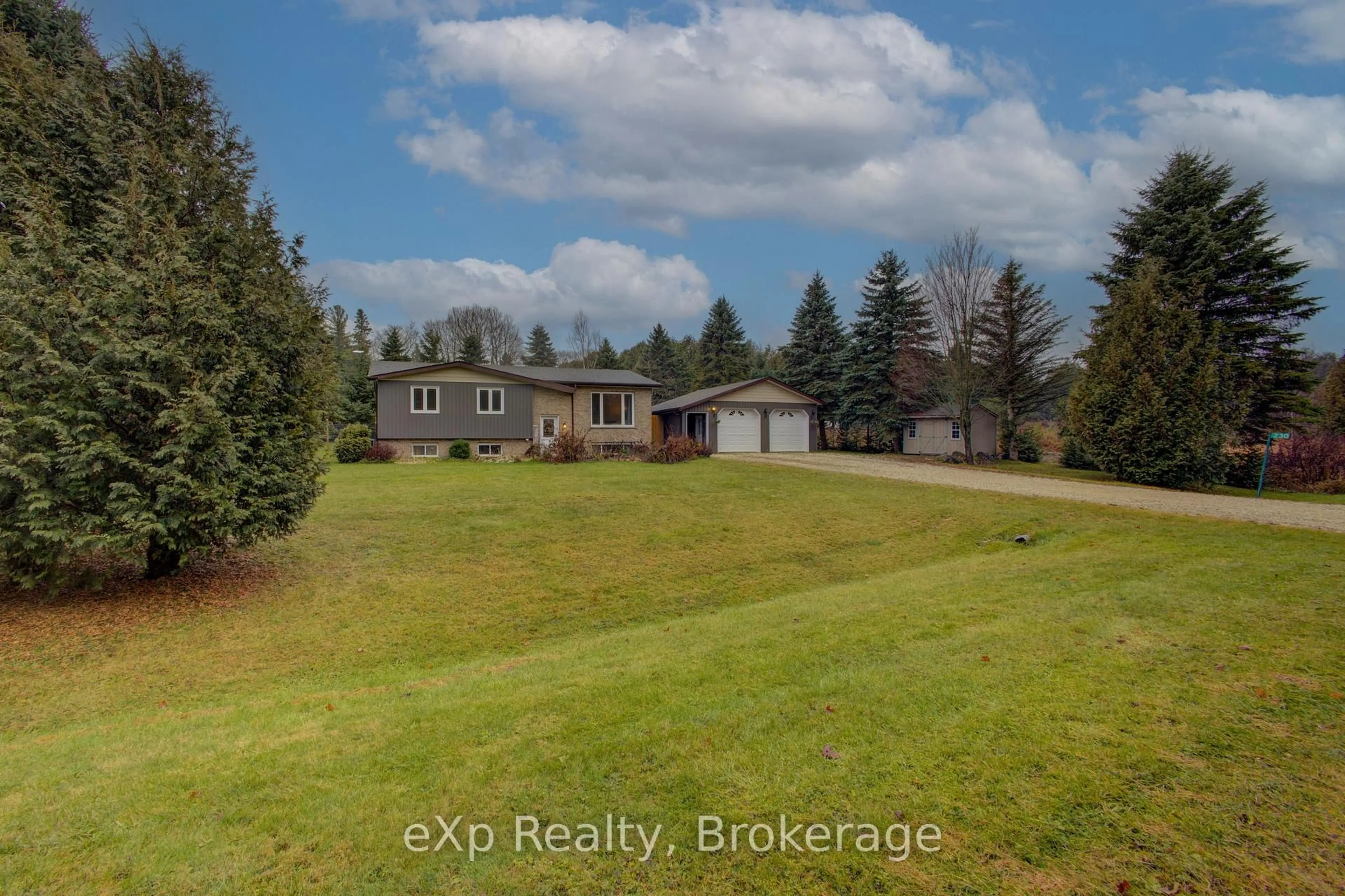 A pic from outside/outdoor area/front of a property/back of a property/a pic from drone, water/lake/river/ocean view for 230 Saugeen St, Grey Highlands Ontario N0C 1K0