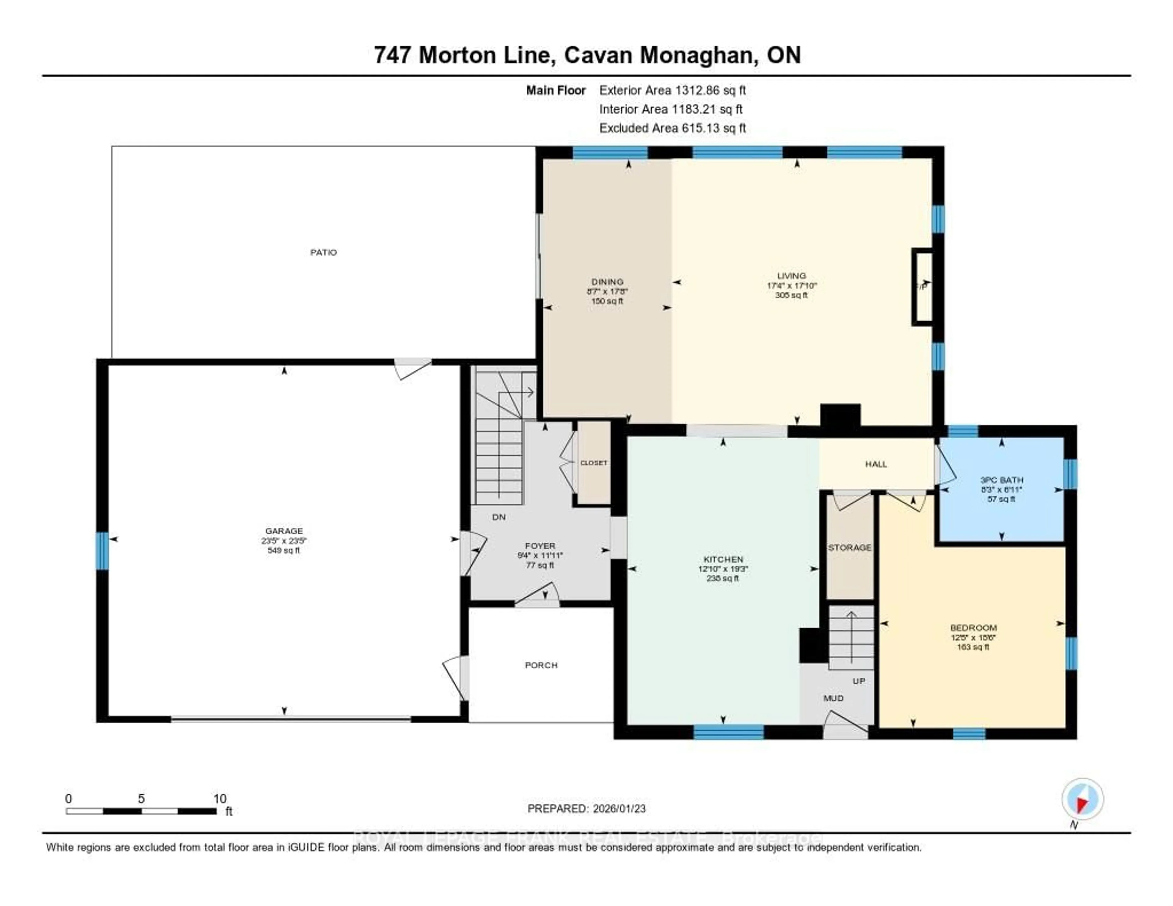 Floor plan for 747 Morton 10th Line, Cavan Monaghan Ontario L0A 1C0