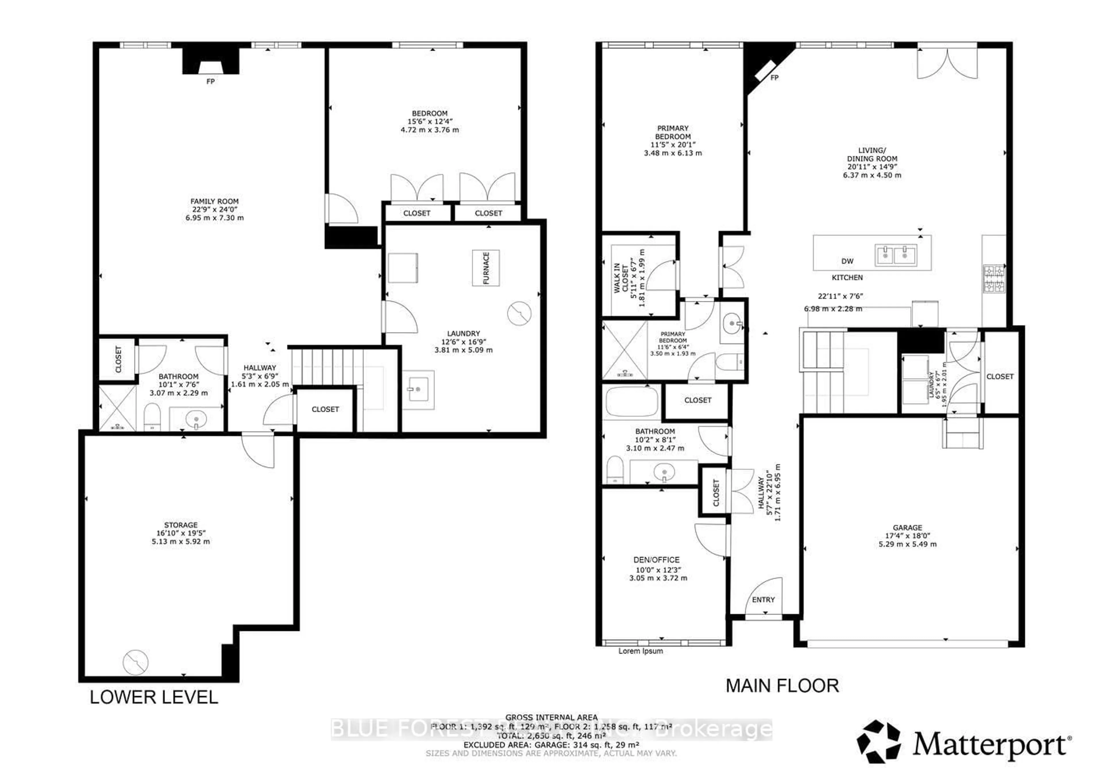 Floor plan for 2250 Buroak Dr #111, London North Ontario N6G 0N7