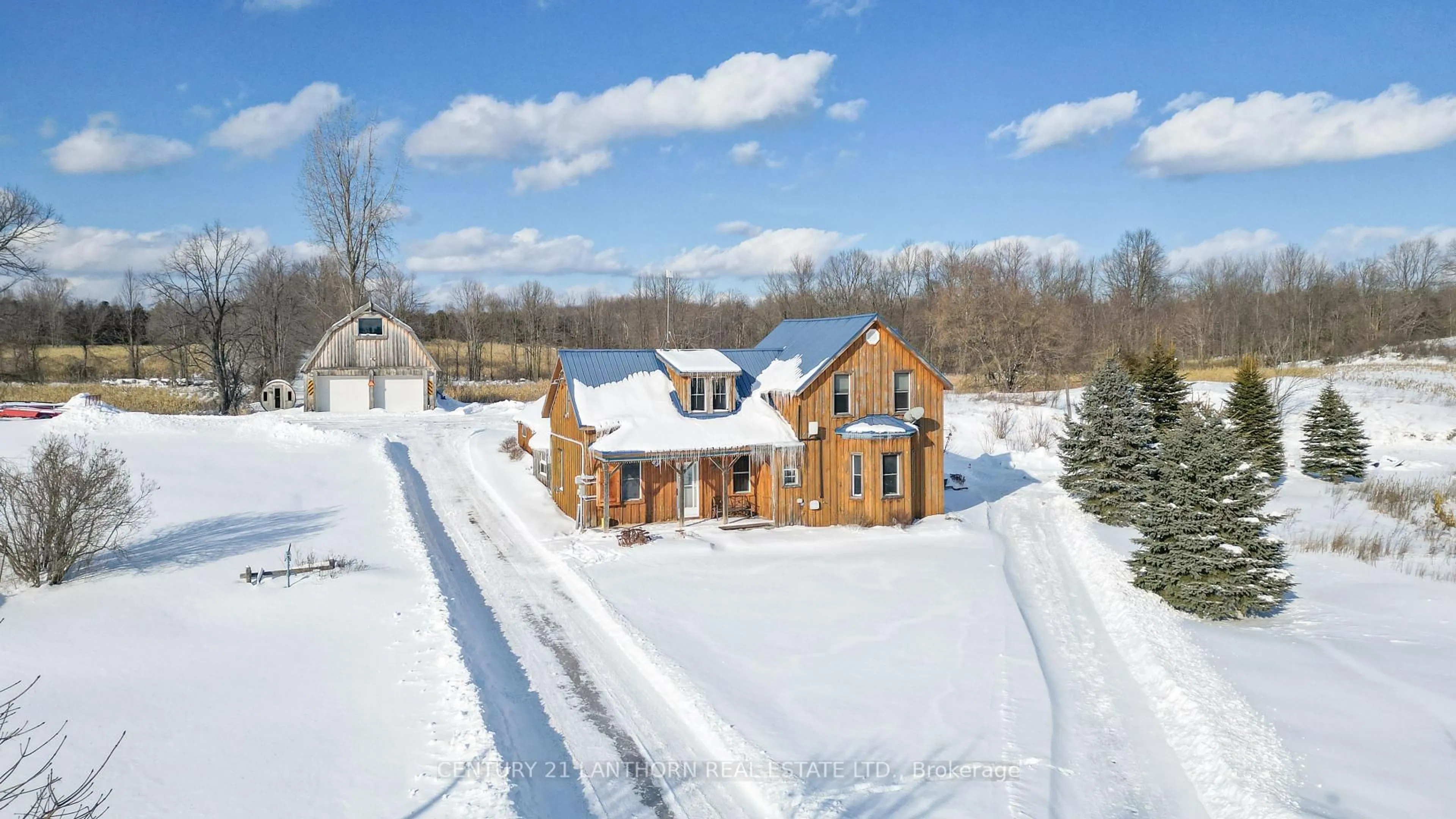 A pic from outside/outdoor area/front of a property/back of a property/a pic from drone, unknown for 521 Fuller Rd, Thomasburg Ontario K0K 3H0