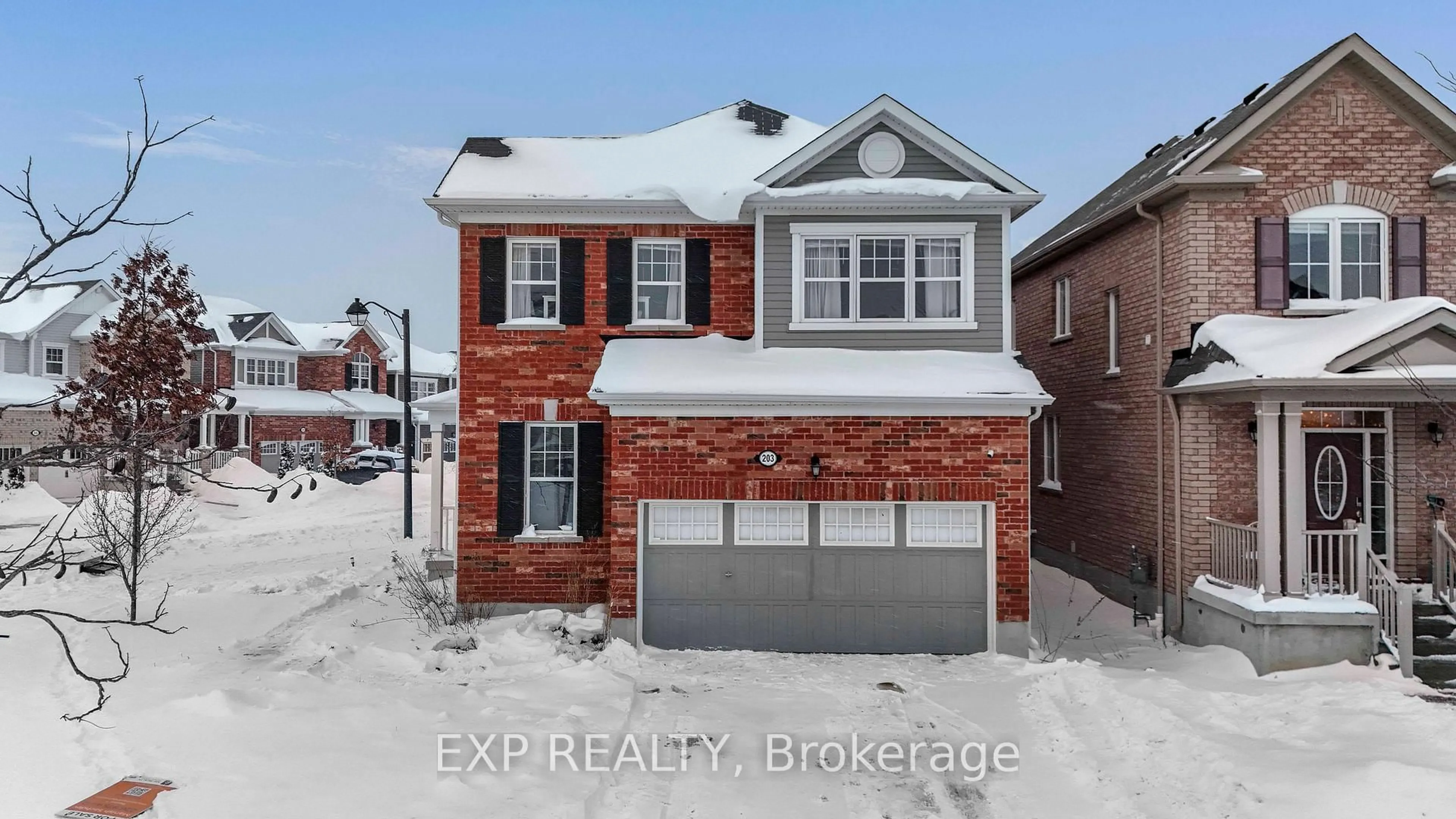 Home with brick exterior material, street for 203 Grovehill Cres, Kitchener Ontario N2R 0K9
