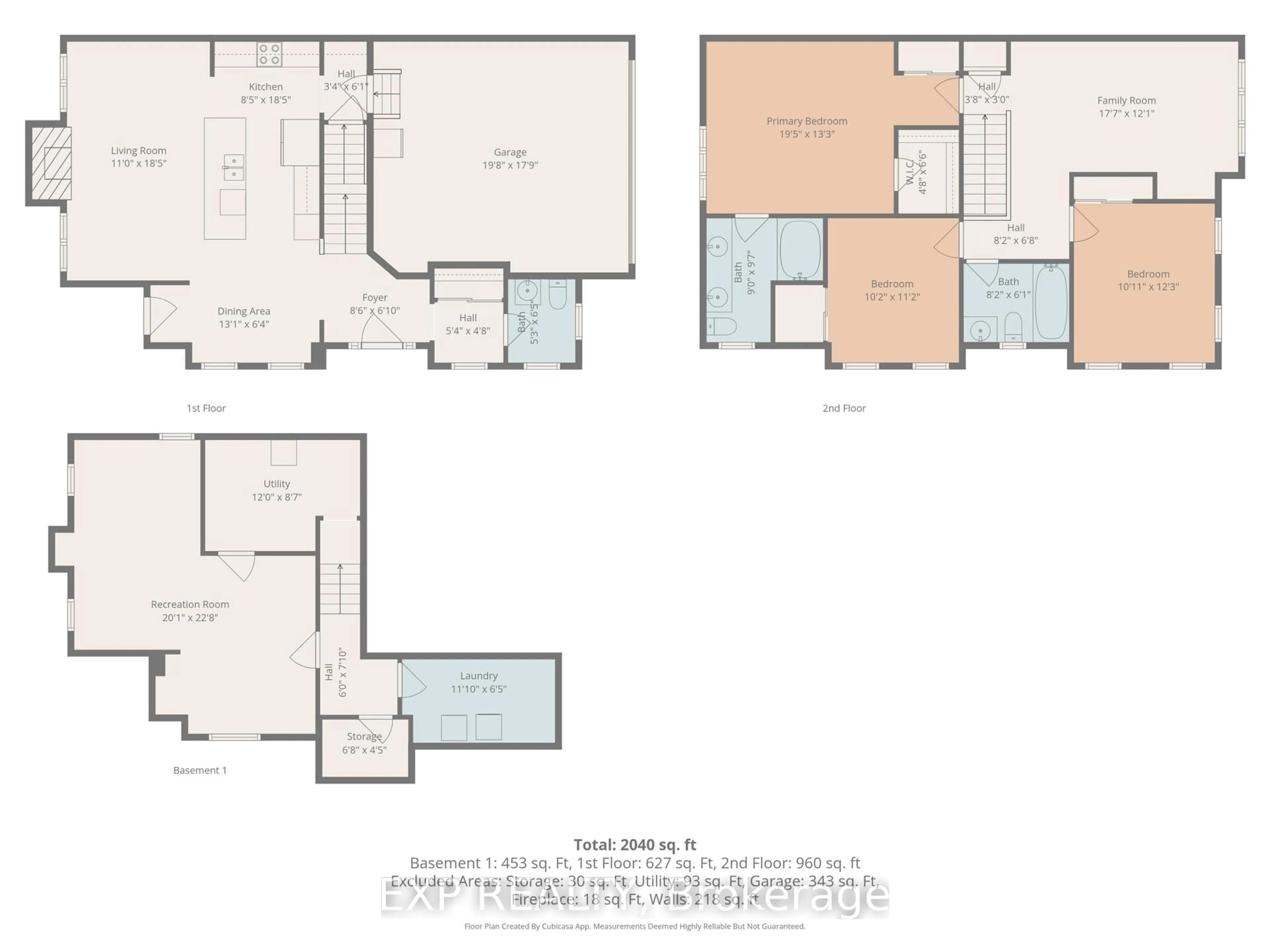 Floor plan for 203 Grovehill Cres, Kitchener Ontario N2R 0K9
