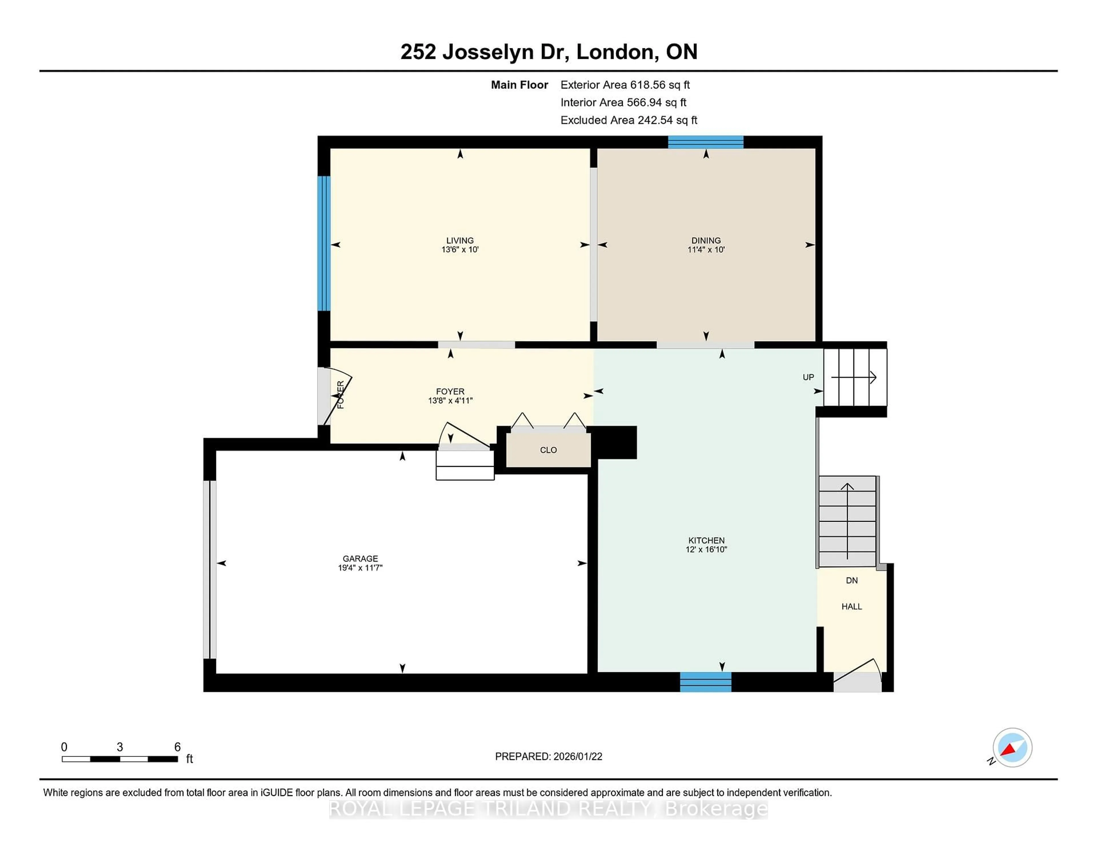 Floor plan for 252 Josselyn Dr, London South Ontario N6E 3S5