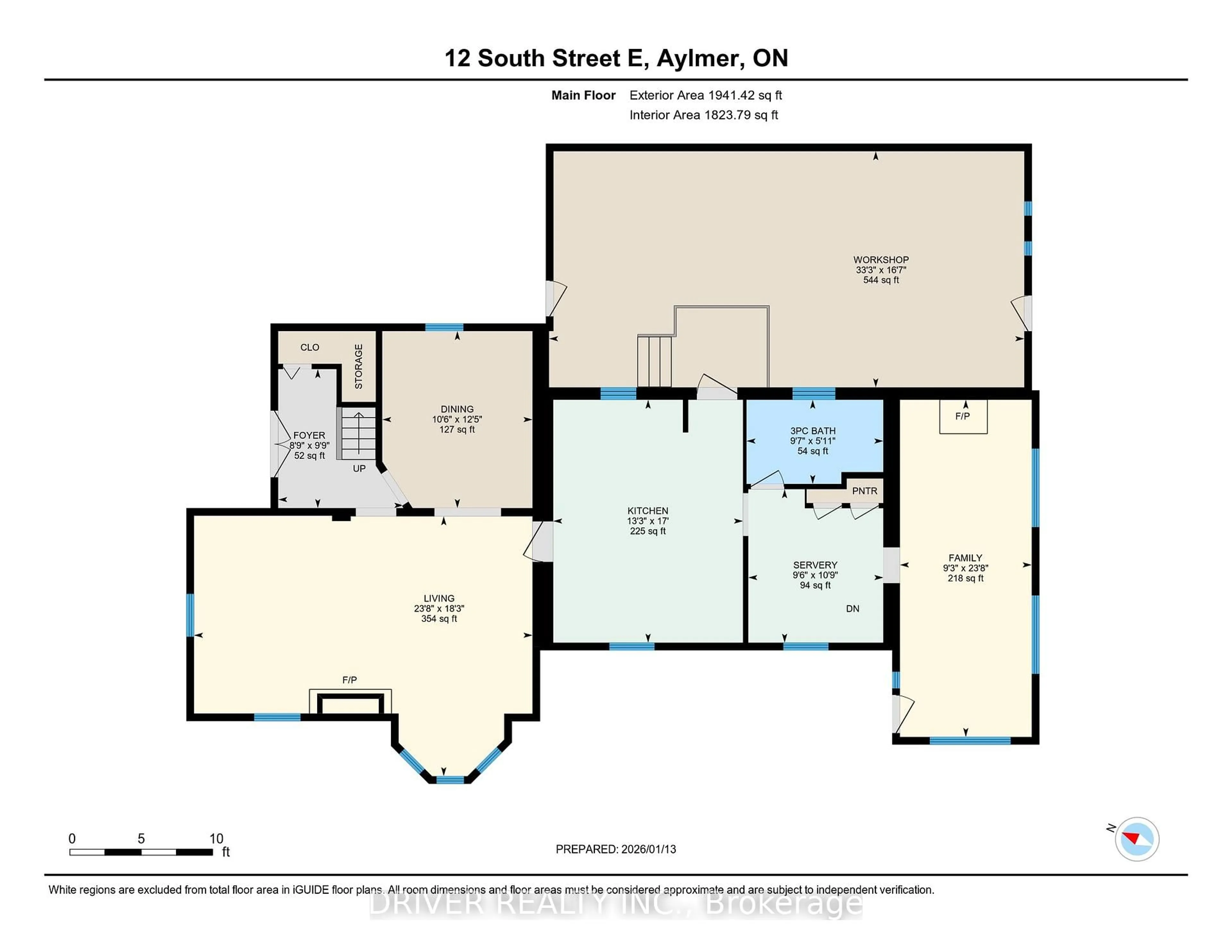Floor plan for 12 South St, Aylmer Ontario N5H 1P6
