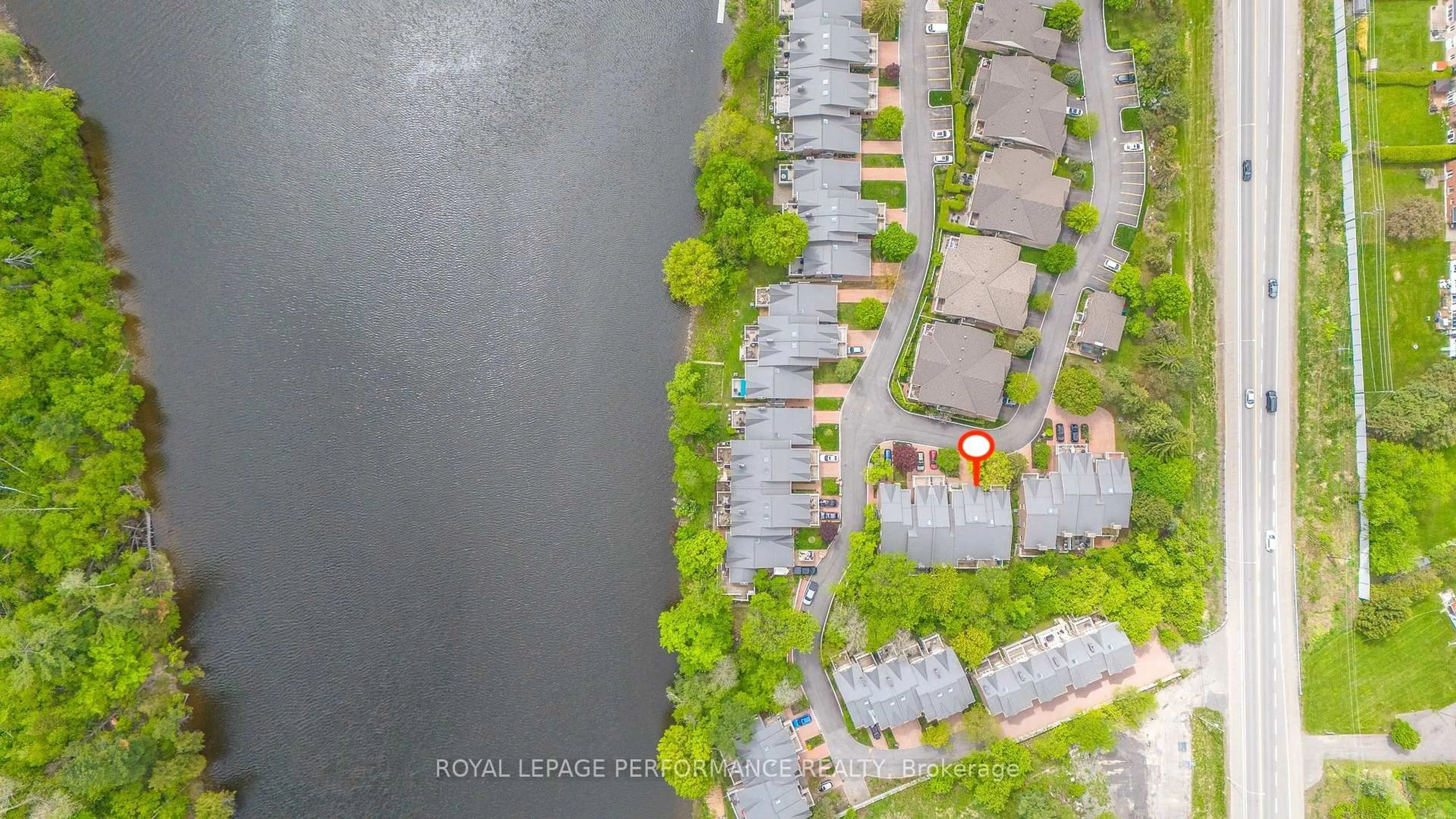 A pic from outside/outdoor area/front of a property/back of a property/a pic from drone, water/lake/river/ocean view for 13 Waterford Way, Ottawa Ontario K2E 7V4