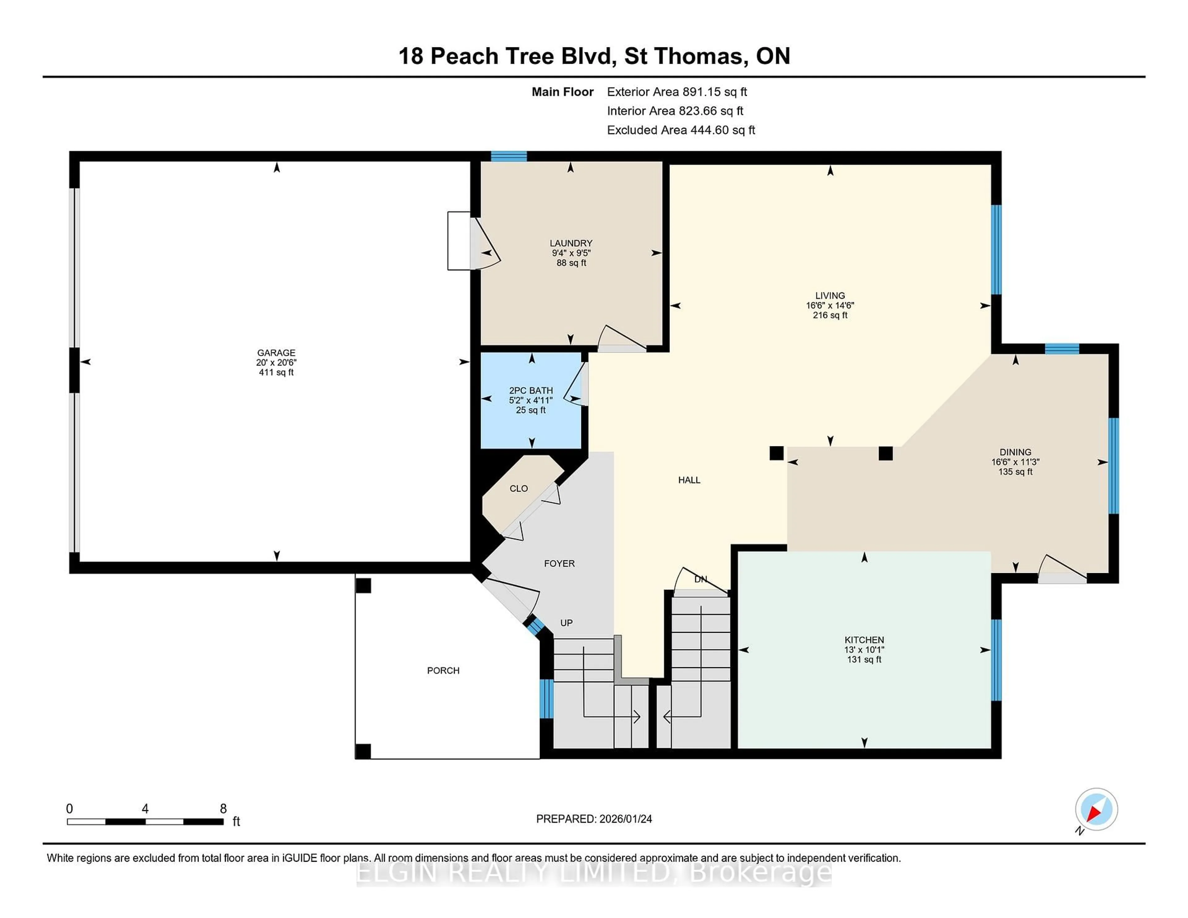Floor plan for 18 Peach Tree Blvd, St. Thomas Ontario N5R 1L2