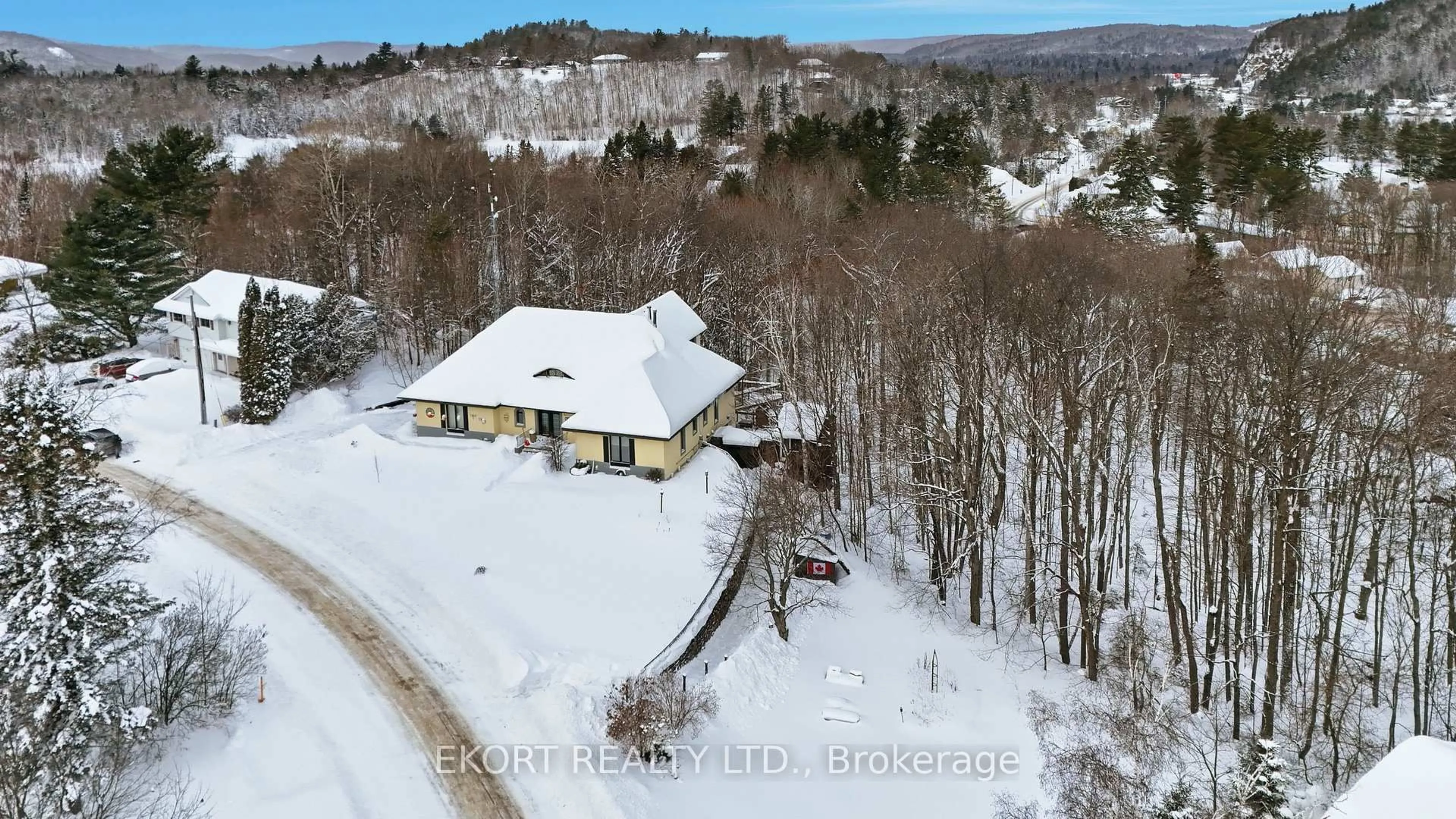 A pic from outside/outdoor area/front of a property/back of a property/a pic from drone, mountain view for 41 Maple St, Bancroft Ontario K0L 1C0